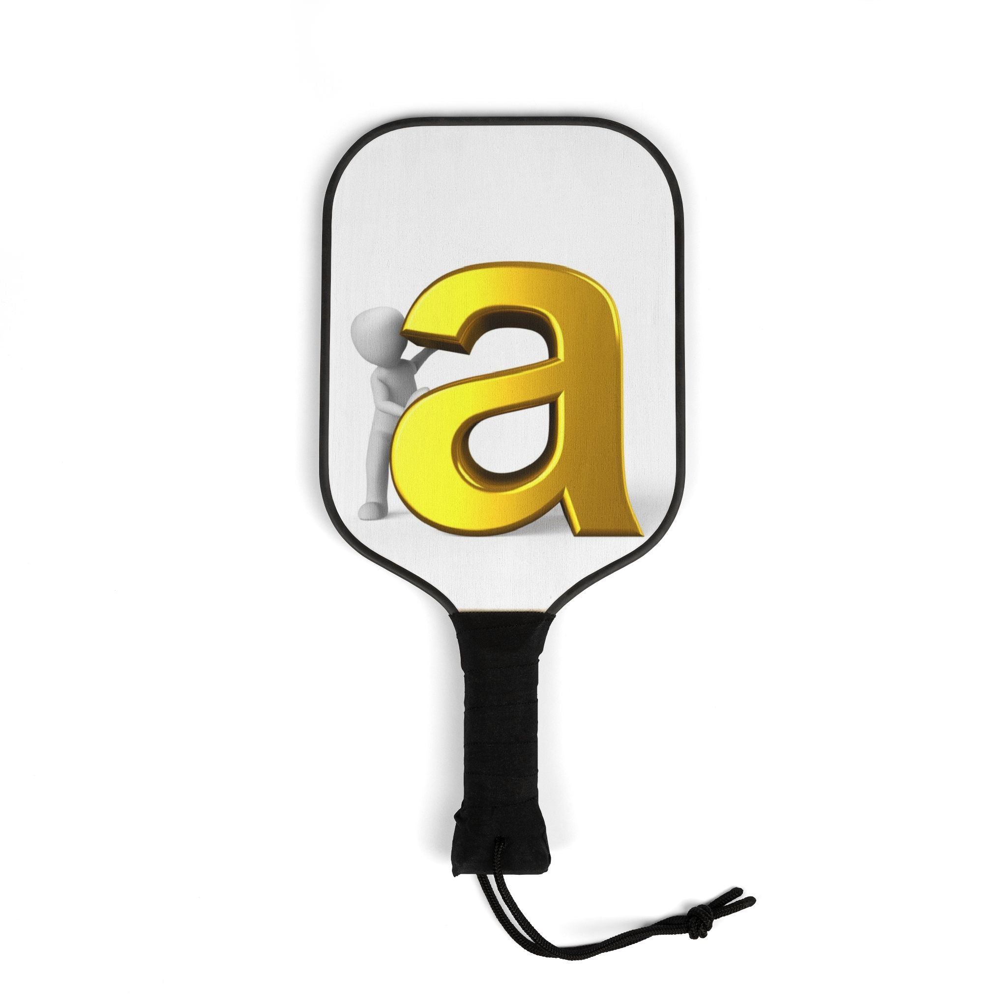 Gold Letter 'a' Pickleball Paddle