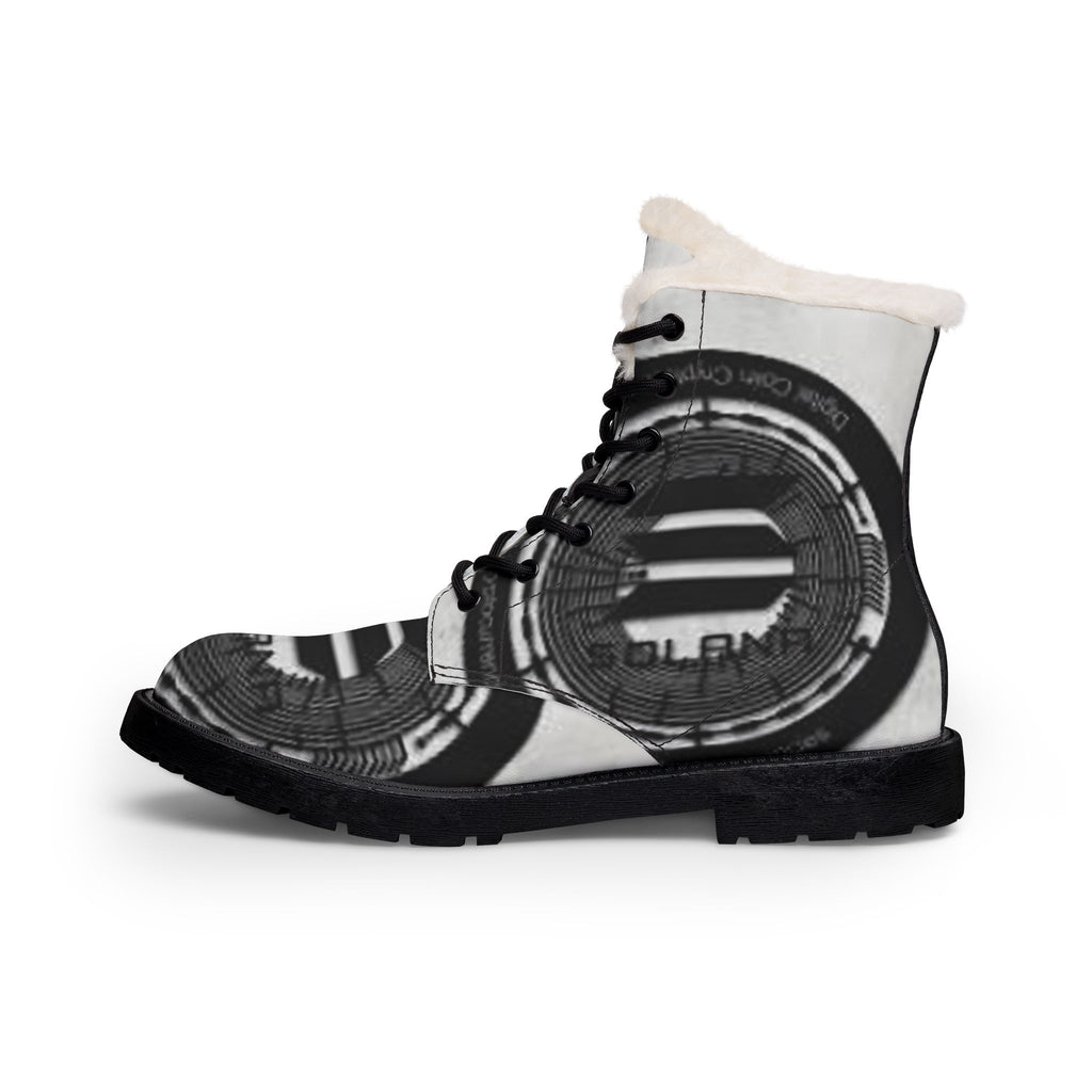 Solana Cryptocurrency | Men's Fur and Leather Boots