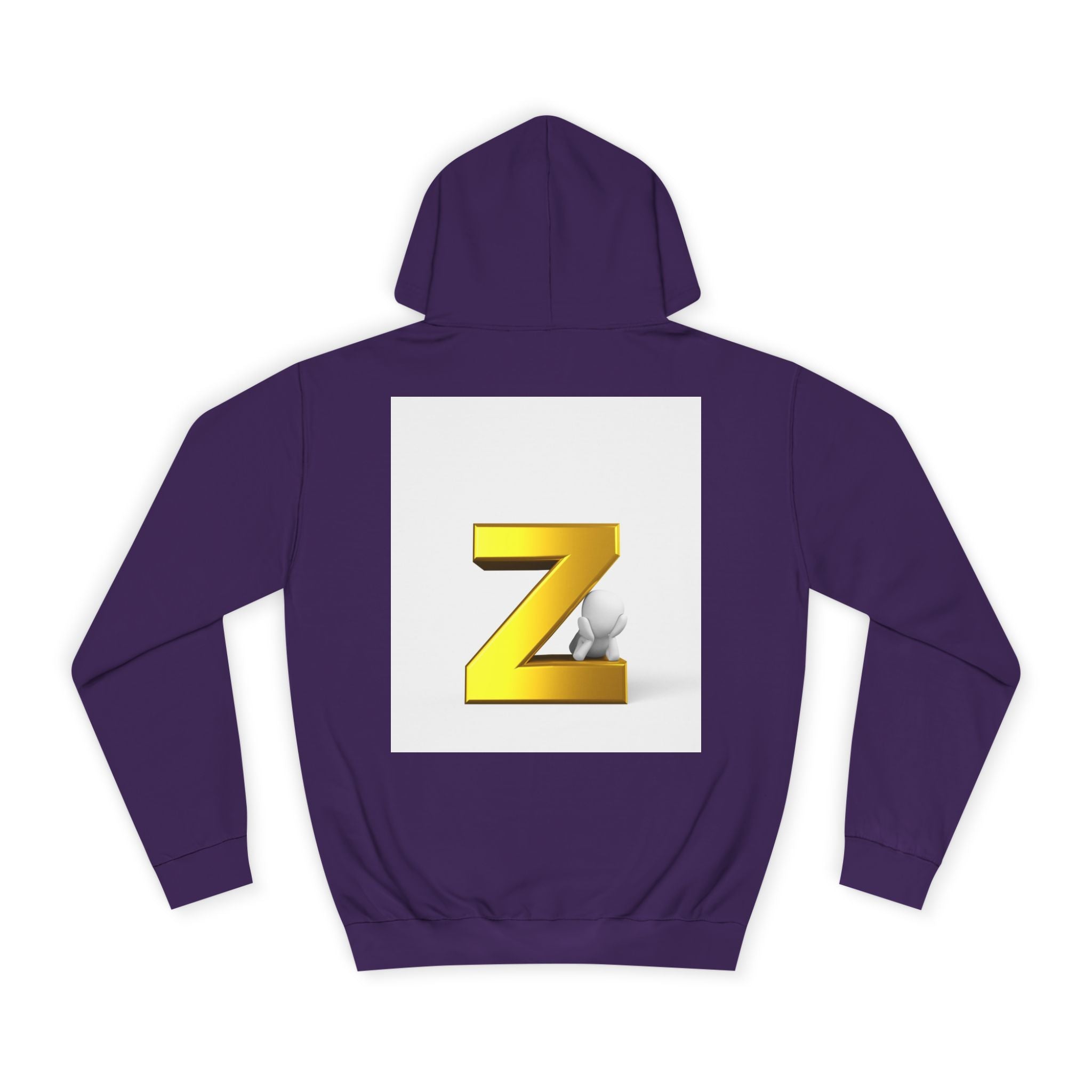 Gold 3D Letter Z Hoodie | Initial Monogram Pullover