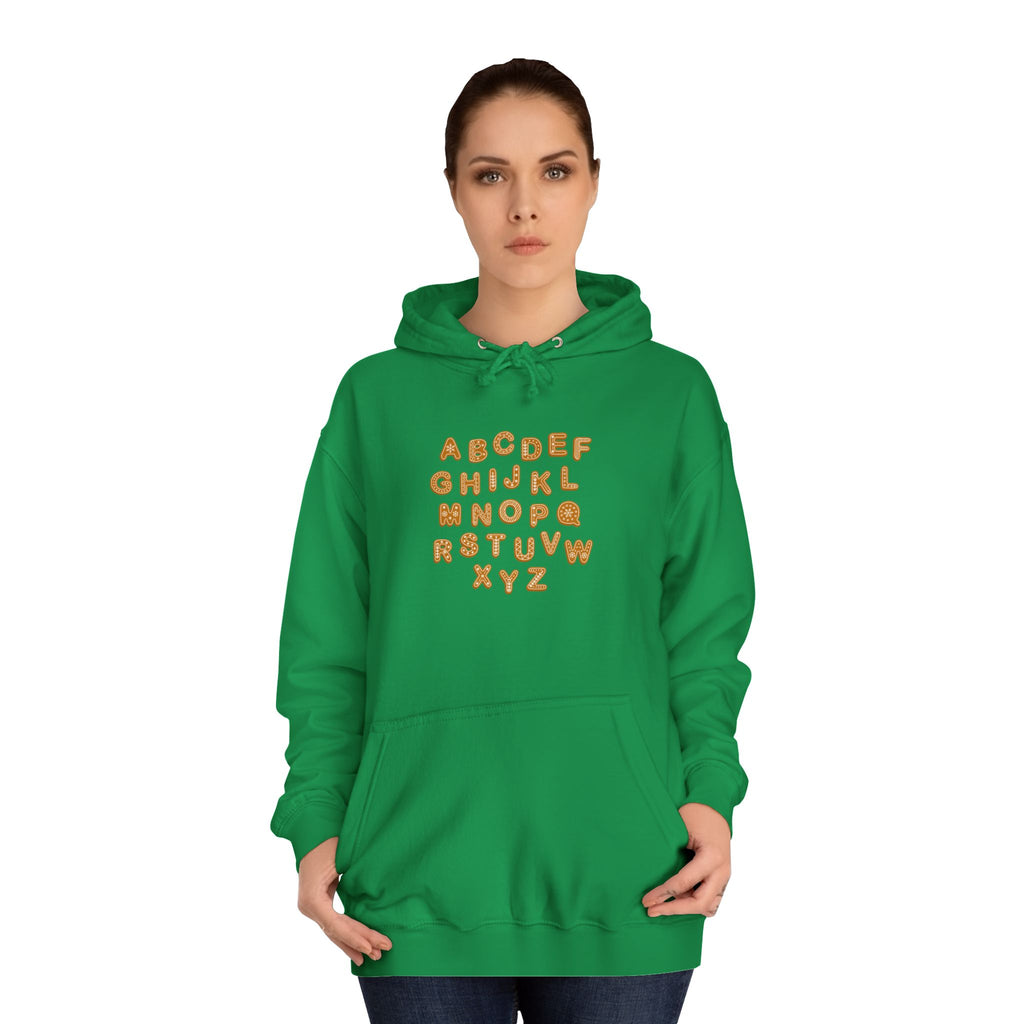 Cookie Alphabet Hoodie | Letters A to Z Cookie Font Sweatshirt