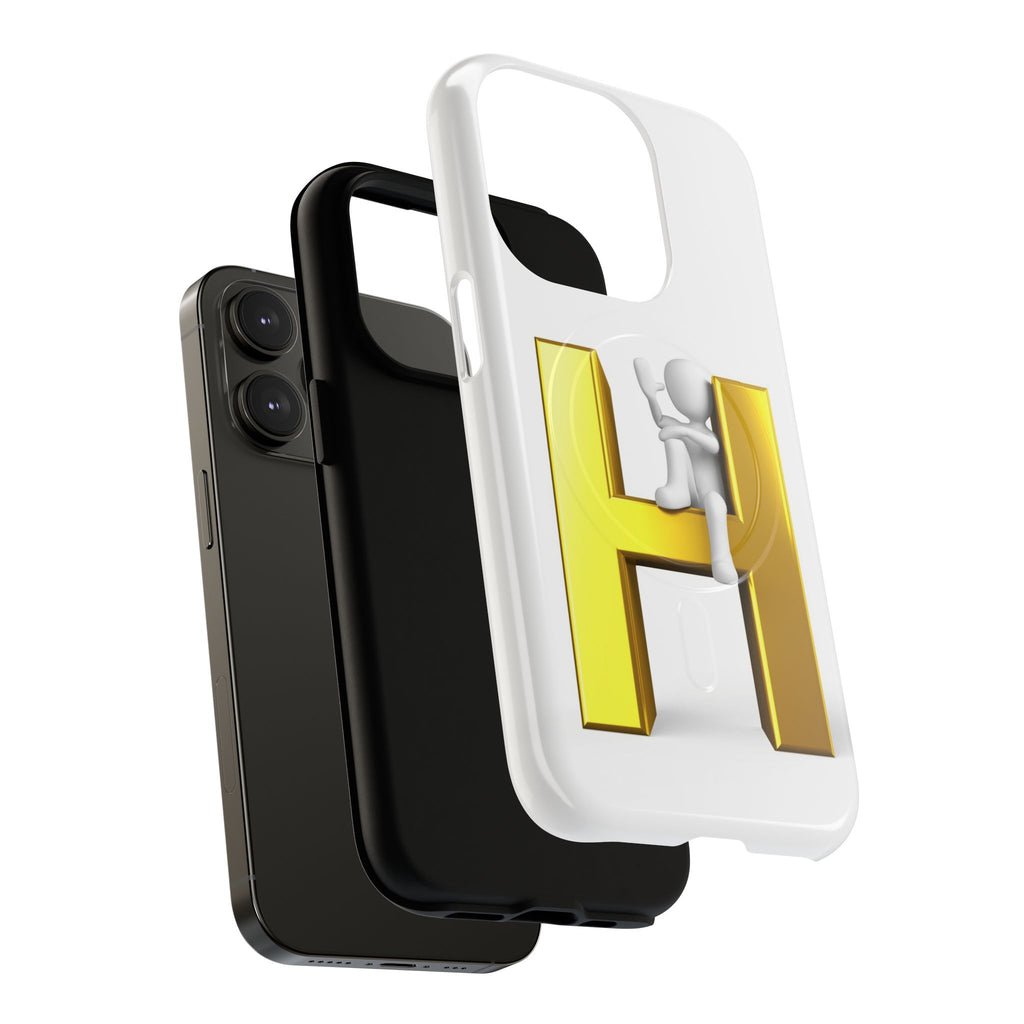 Gold Letter H Climber Phone Case | Tough Magnetic Case