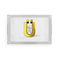 Golden letter Ü with Figure Acrylic Serving Tray | Charm Decor