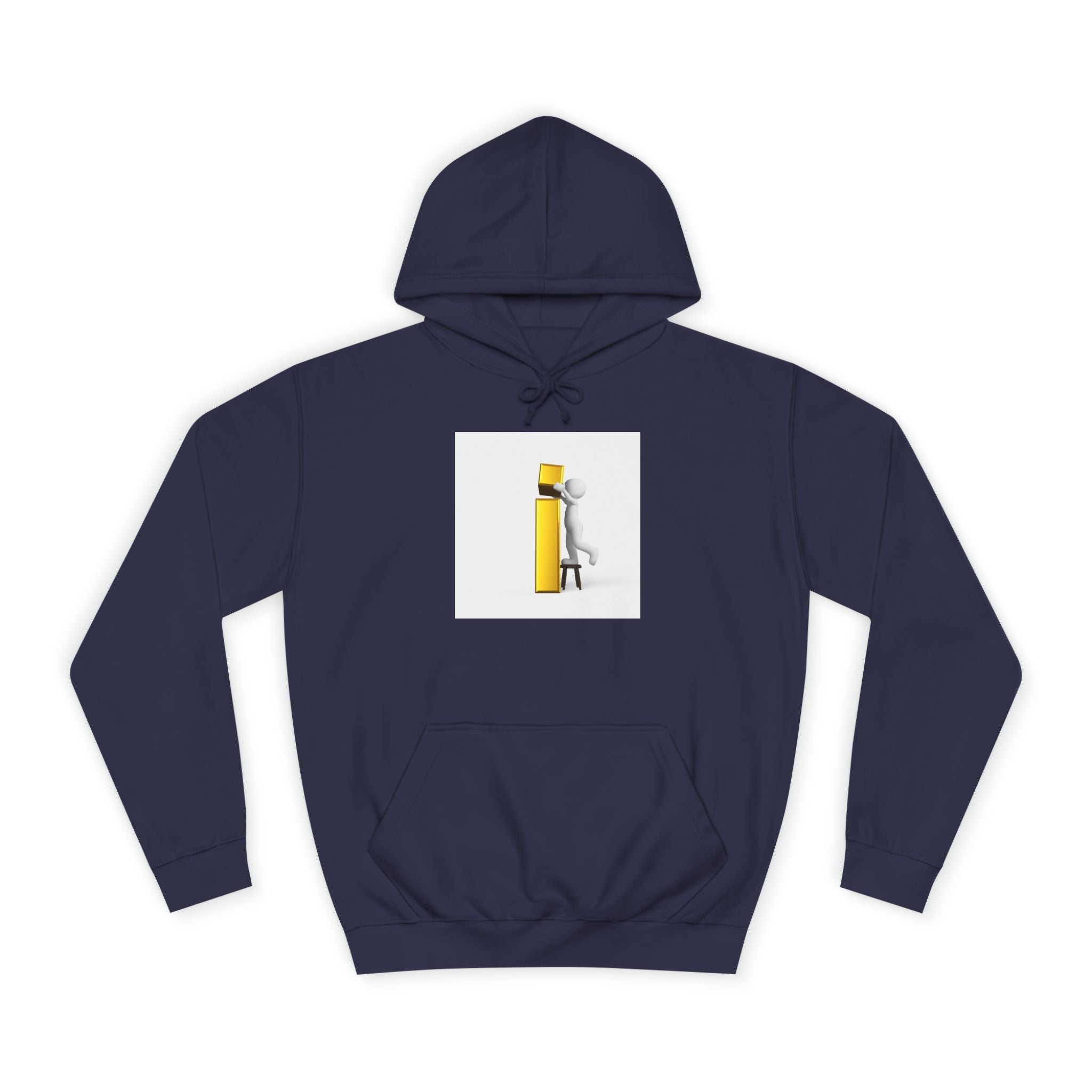 Stick Figure Building Letter i Hoodie | Minimal Illustration