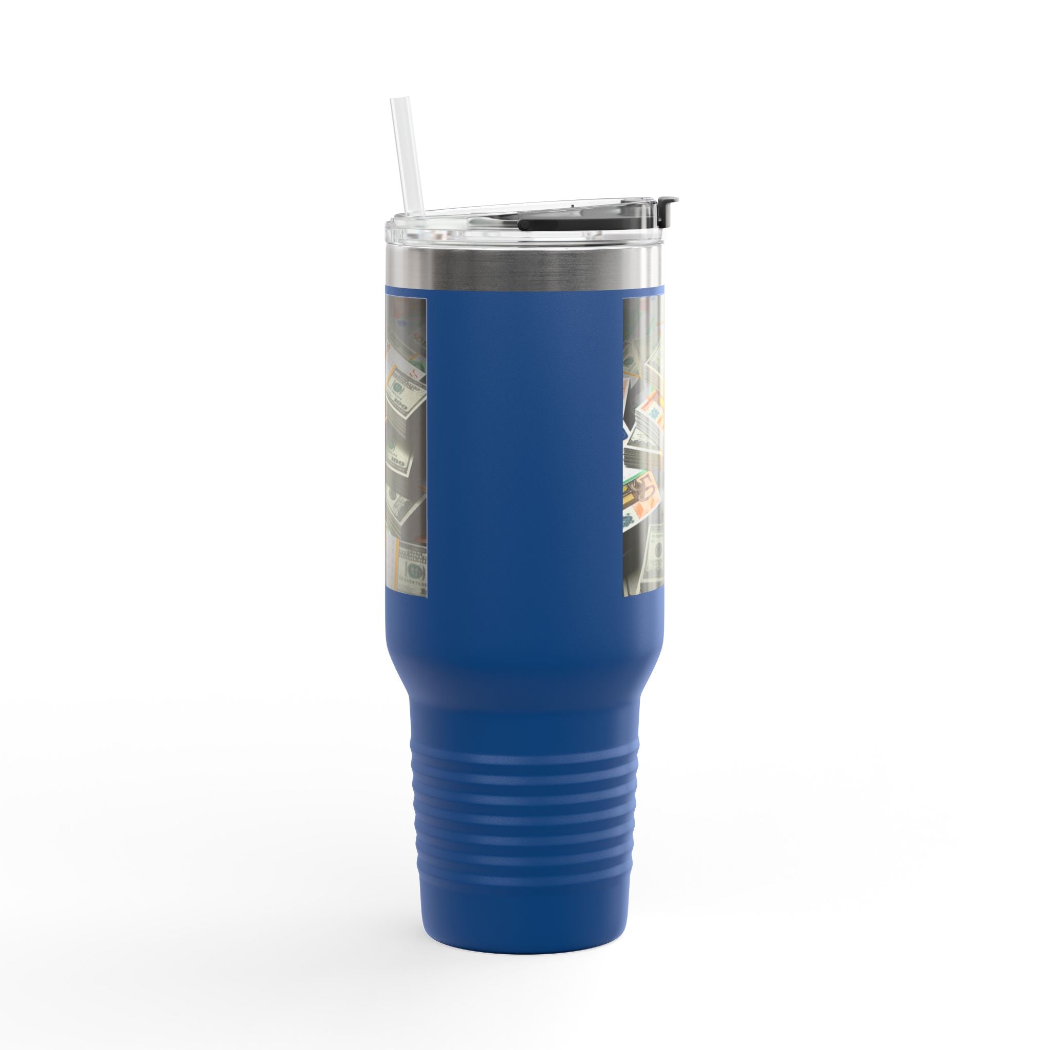 Mug de voyage isotherme motif billets de banque empilés | 1,2 L