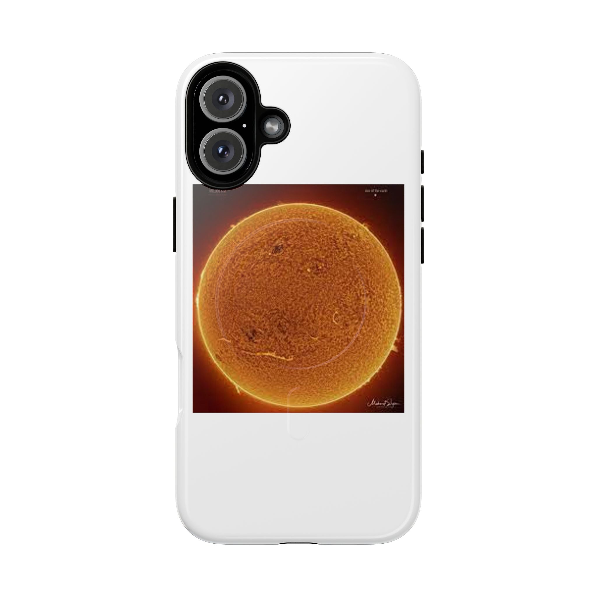 Coque de téléphone illustrée Disque Solaire | Coque magnétique résistante