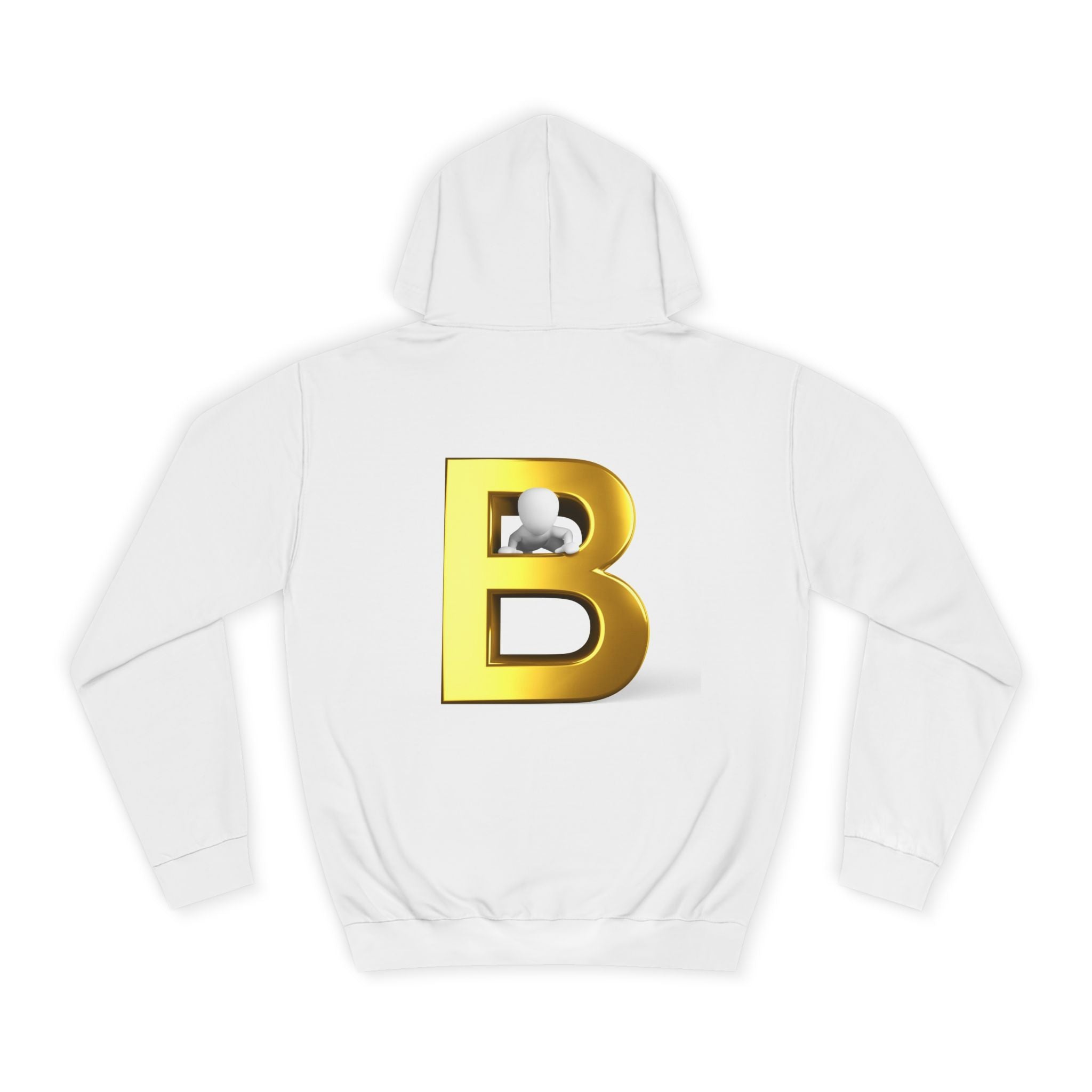 Gold Letter B Hoodie | Monogram Initial Sweatshirt