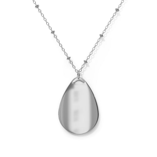 Alphabet Oval Necklace — Personalized Initials Teardrop Pendant