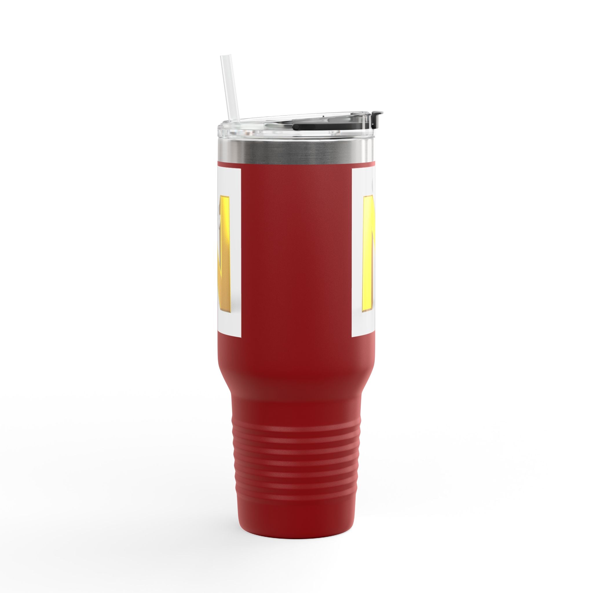 Mug de voyage monogramme lettre N 3D jaune 1,2L | Tumbler isotherme