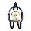 Yellow Letter T Logo Clear Stadium Backpack | Transparent School Bag