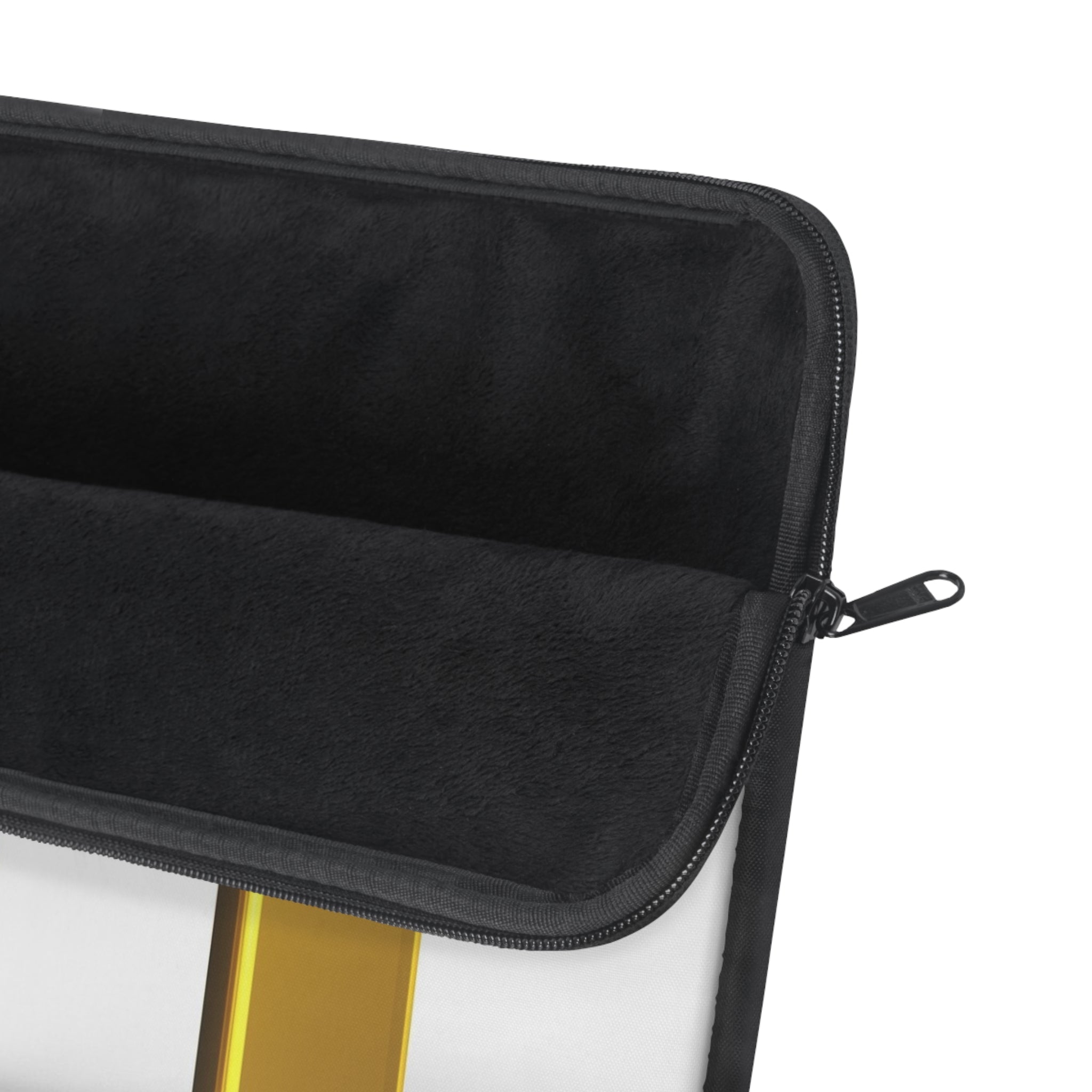 3D Figure Pushing Golden Letter h Laptop Sleeve | Letter H Typography Case