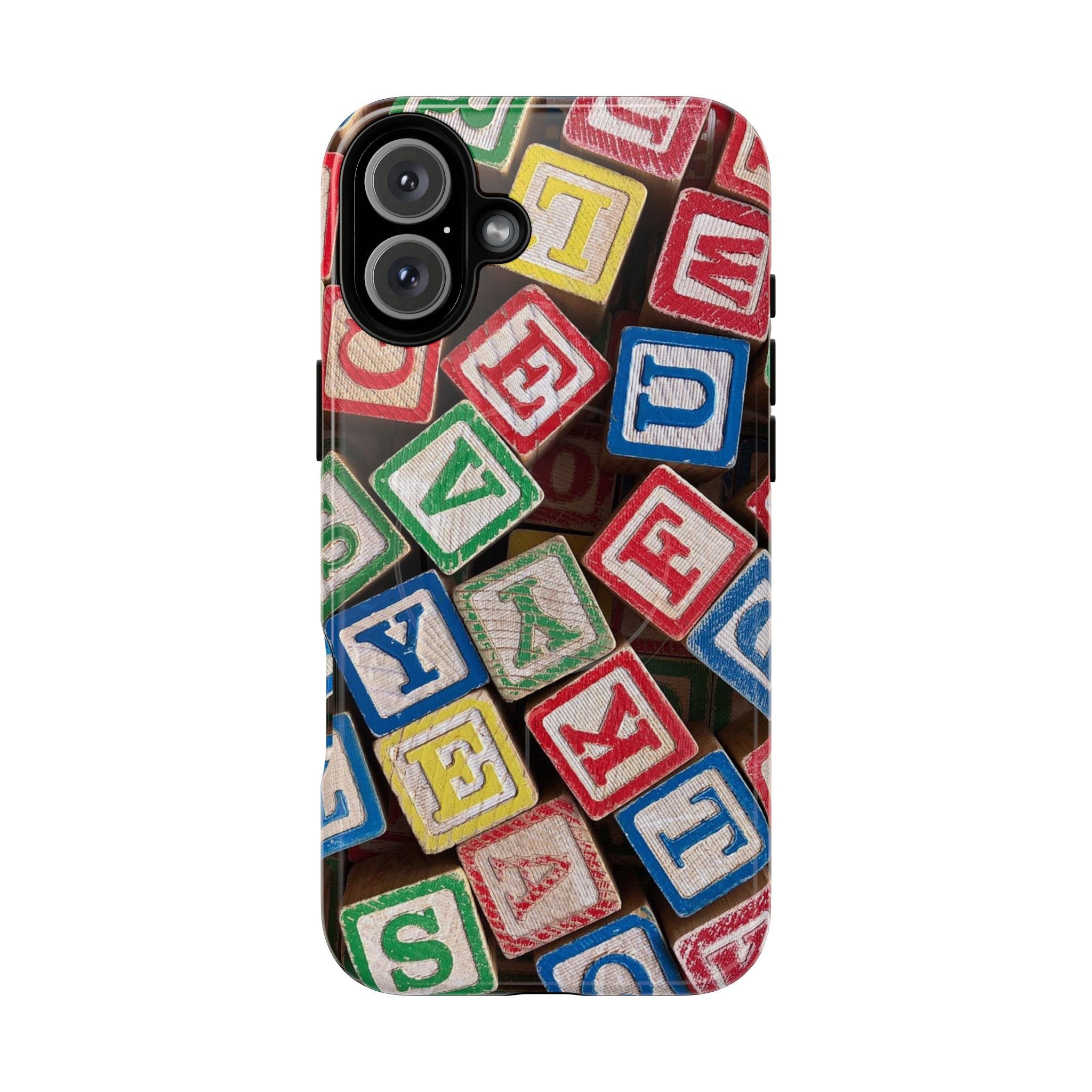 Vintage Alphabet Blocks Phone Case | Tough Magnetic Case
