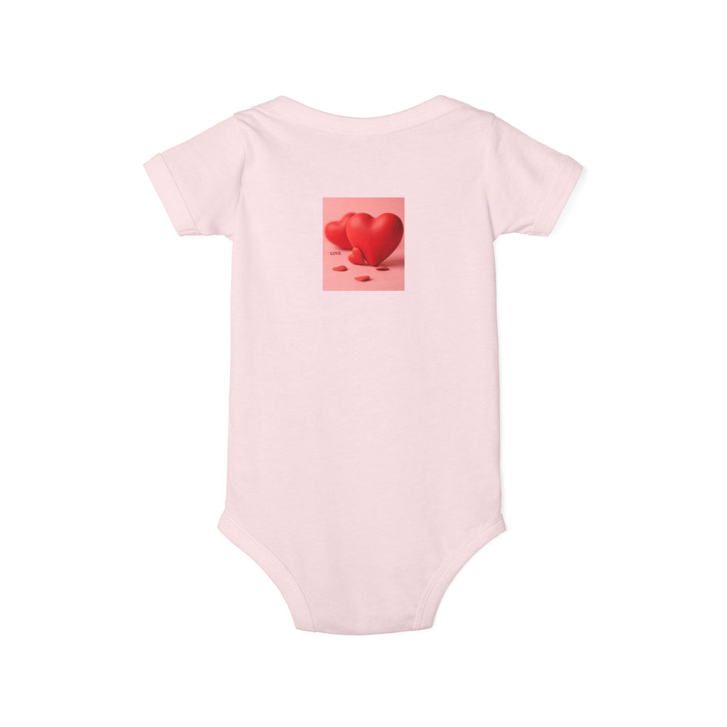 Red Heart Illustration Infant Bodysuit | Cute Valentine Baby Onesie