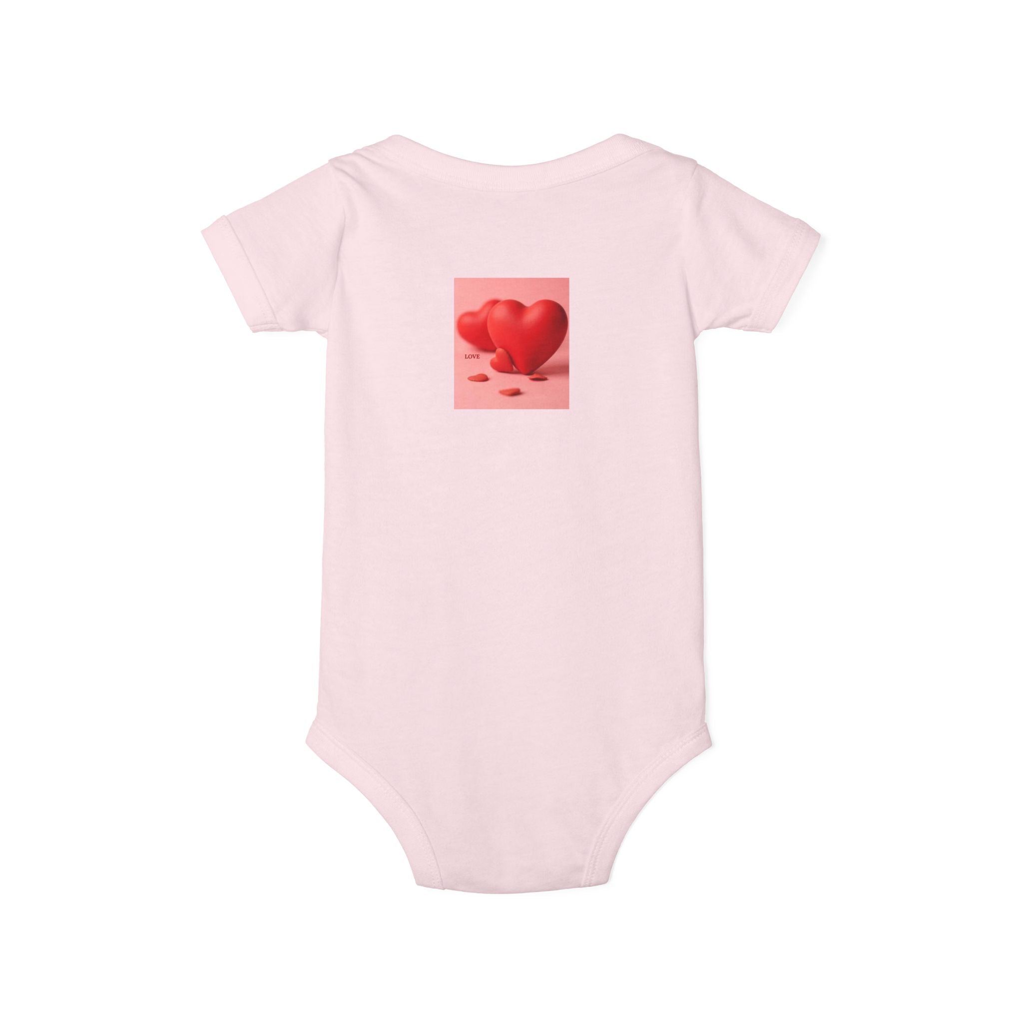 Red Heart Illustration Infant Bodysuit | Cute Valentine Baby Onesie