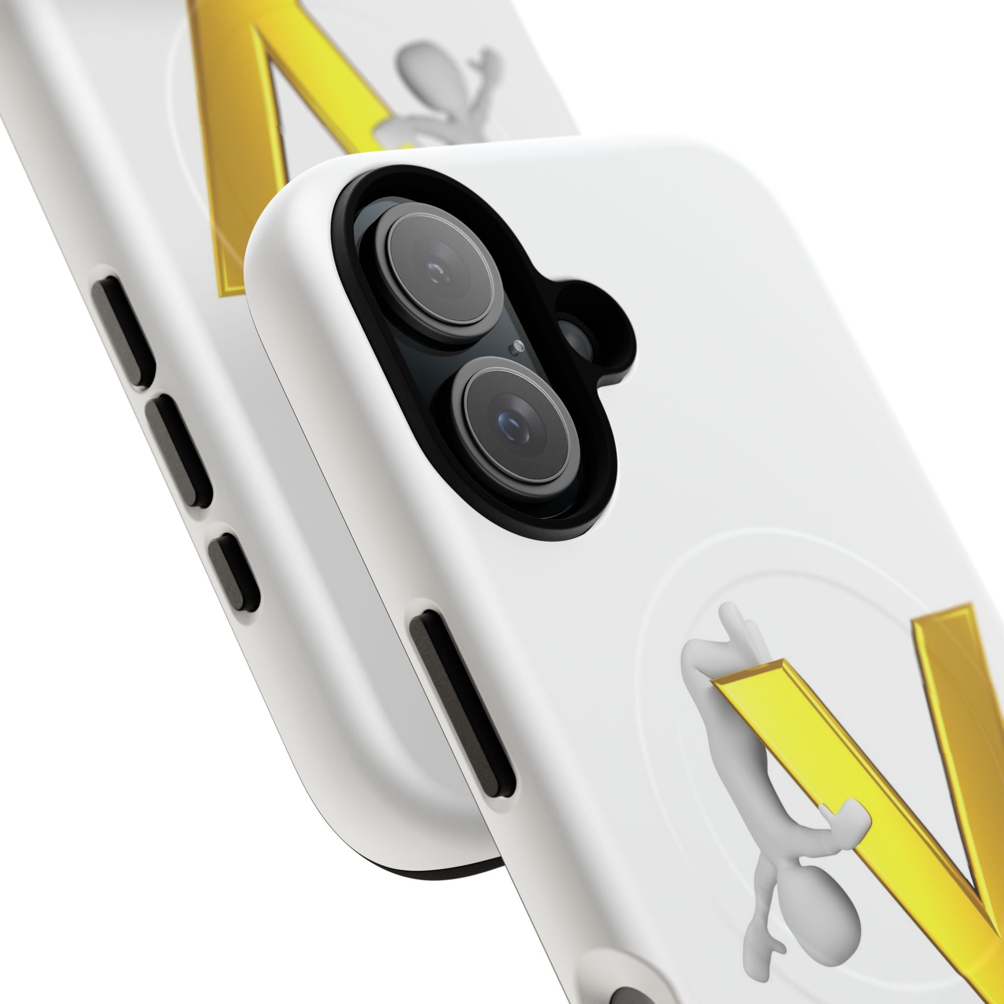 3D Yellow V Letter Phone Case Tough Magnetic Case | Monogram V iPhone Cover