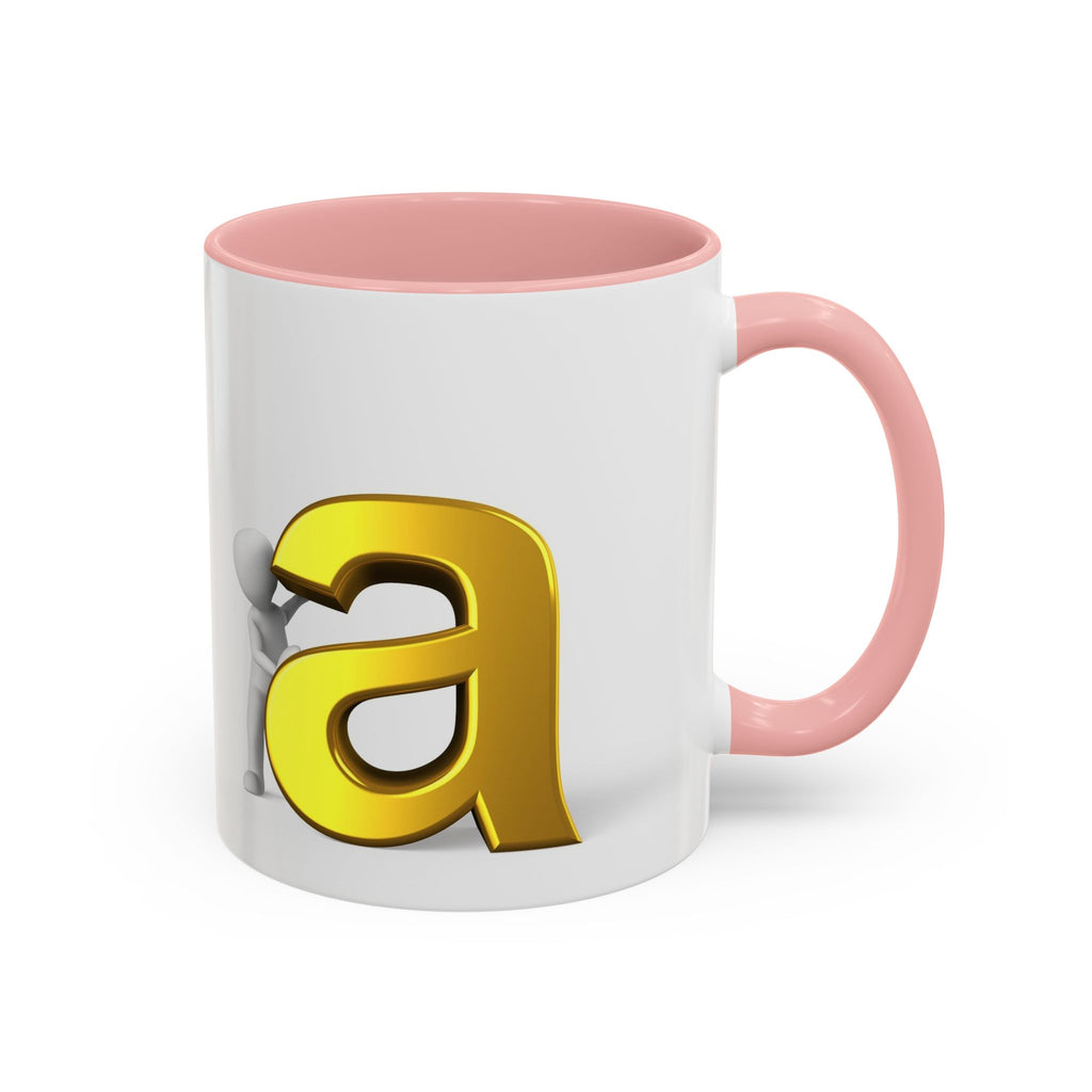 Gold Letter A Monogram Mug | Accent Coffee Mug 11oz 15oz