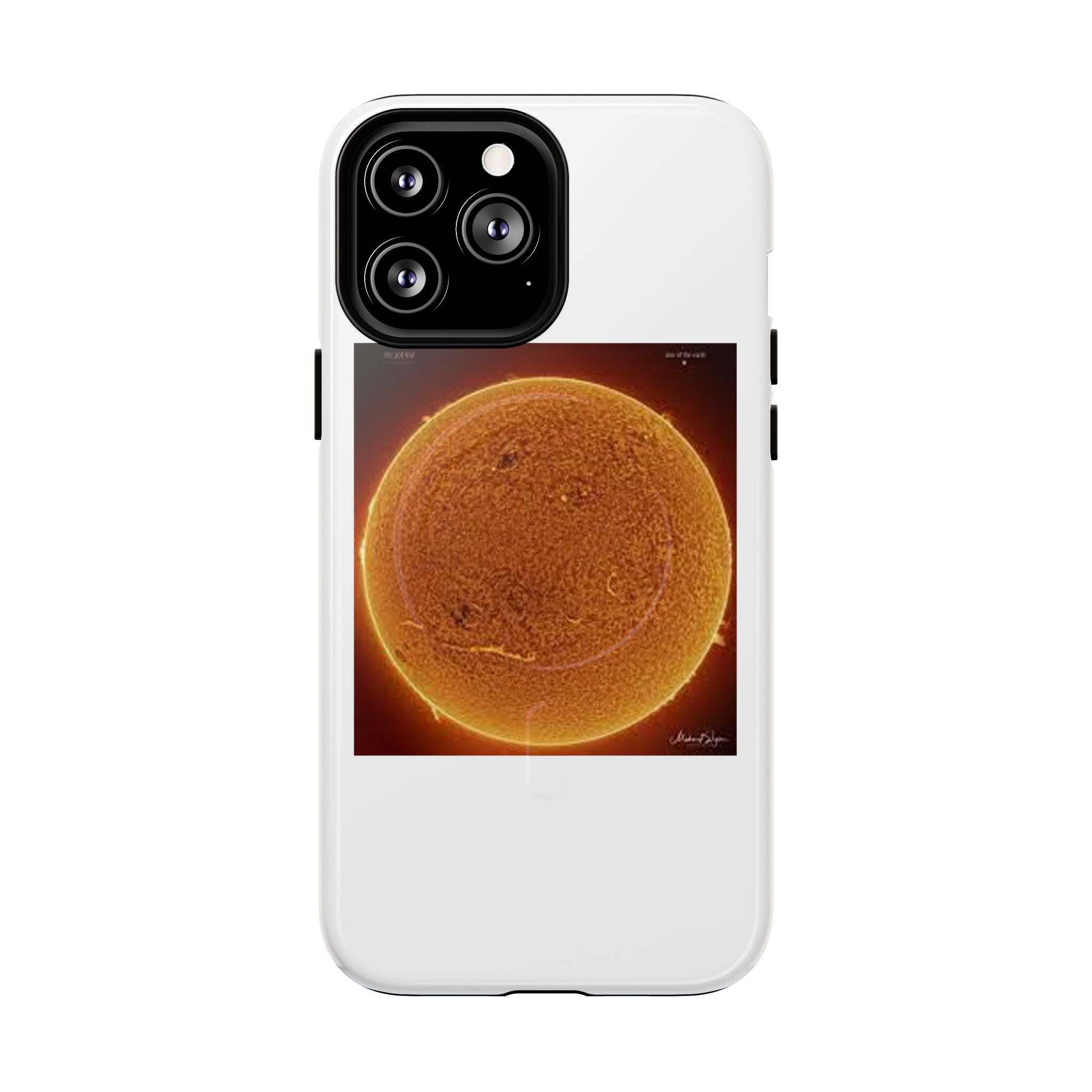 Coque de téléphone illustrée Disque Solaire | Coque magnétique résistante