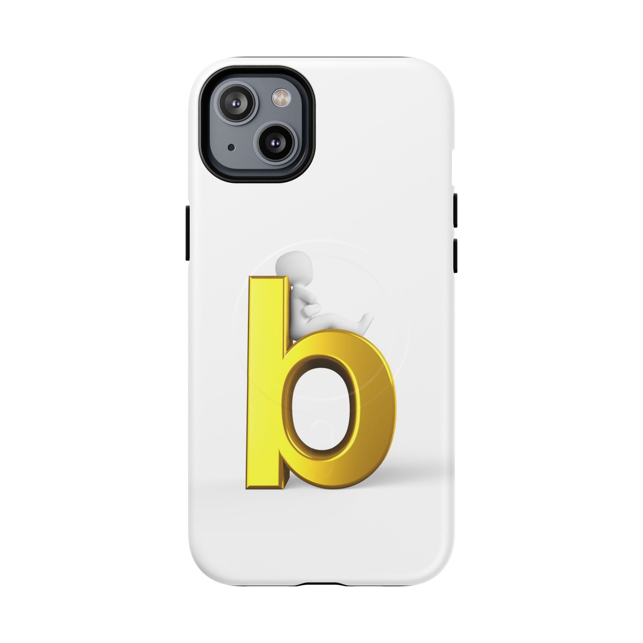 Coque de téléphone Lettre B dorée | Coque magnétique robuste