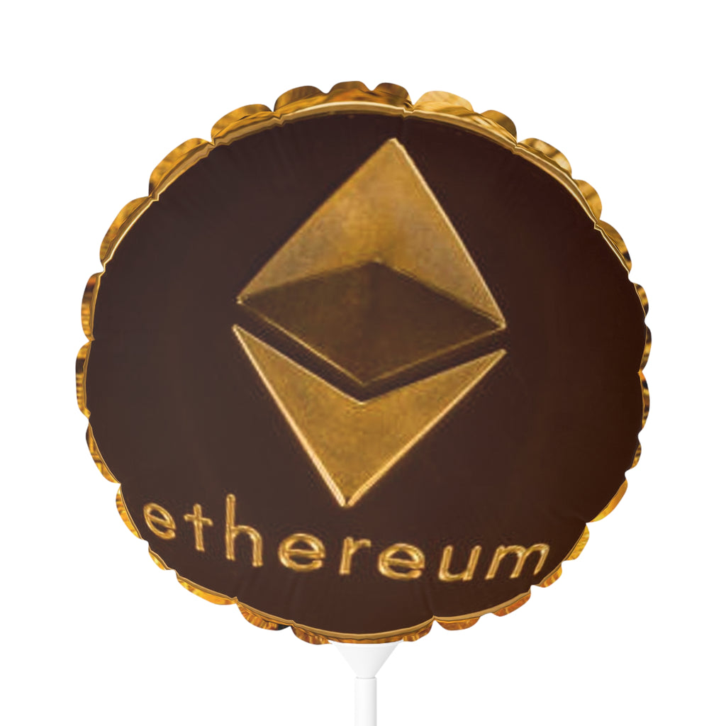 Ethereum Logo Balloon 11" Round Foil | Cryptocurrency Party Decor