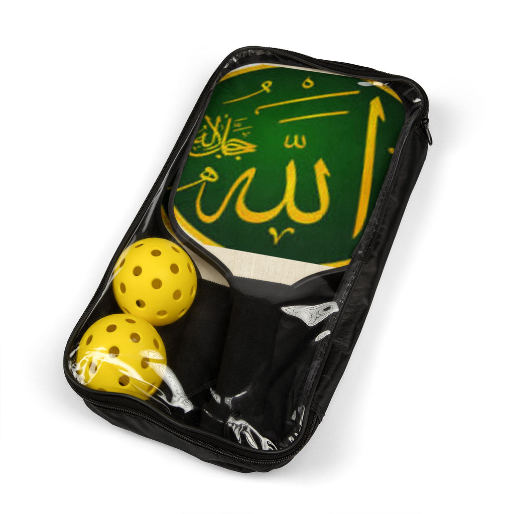 Arabic Calligraphy Allah Pickleball Paddle Set | Pickleball Kit
