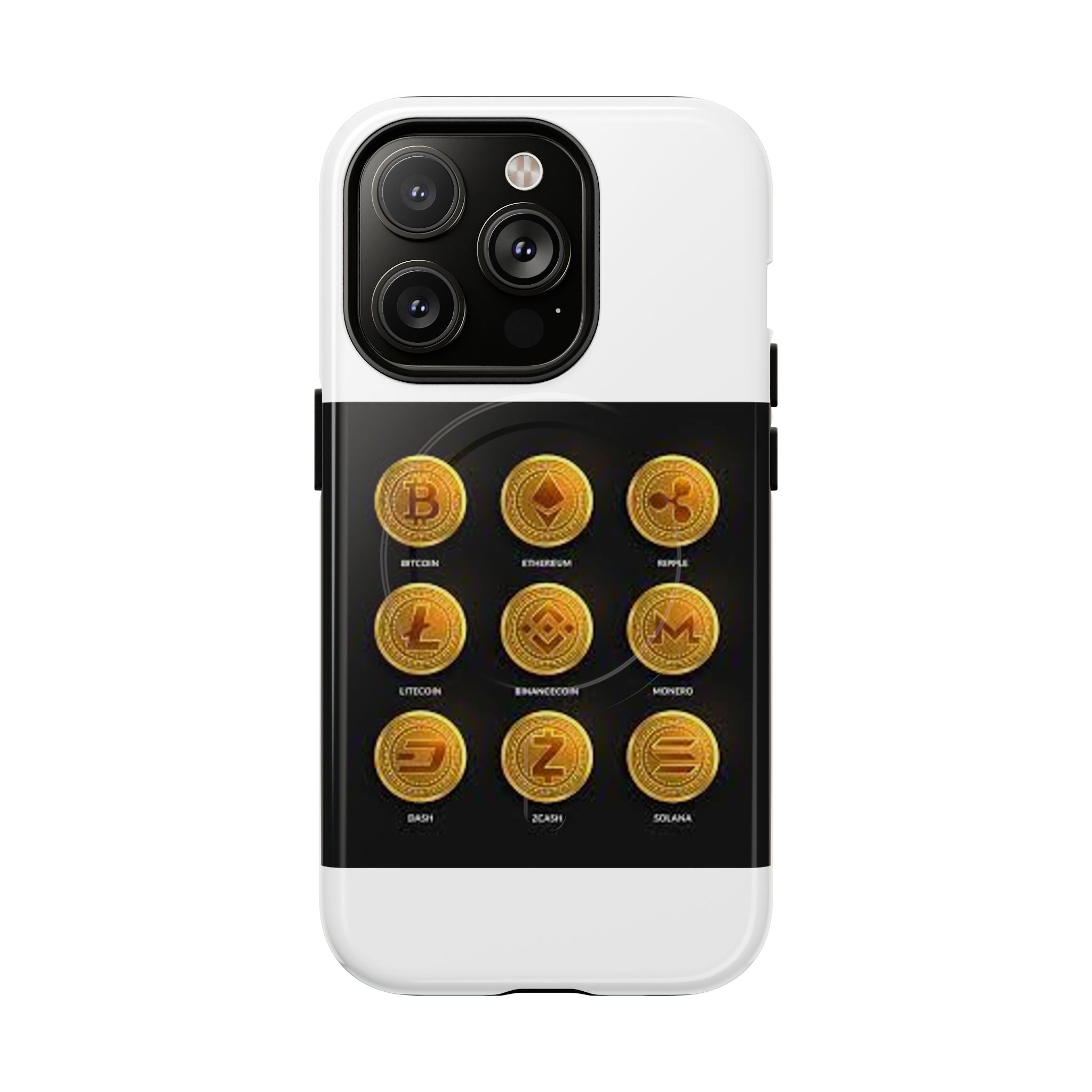 Coque de Téléphone Graphique de Monnaie Crypto | Coque Magnétique Robuste