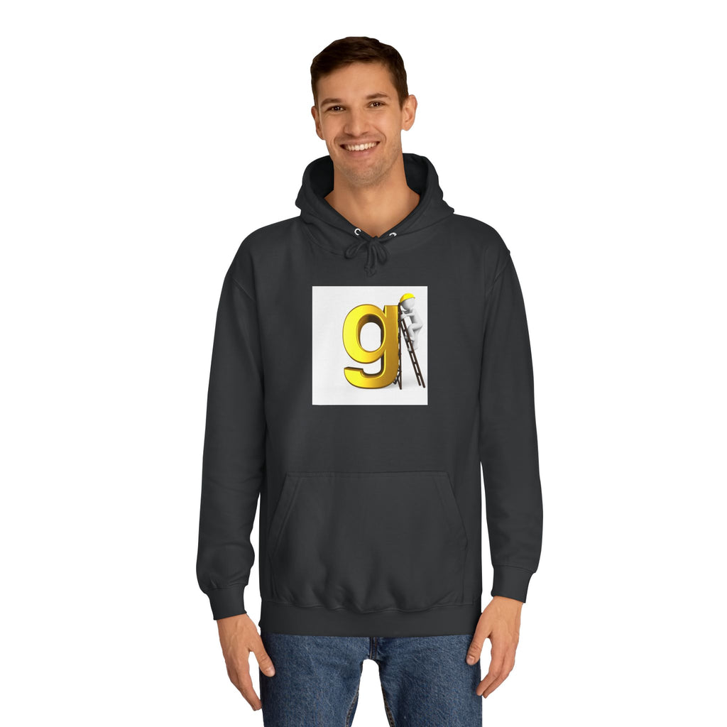 Gold Letter G with Painter Character Hoodie | Initial Monogram