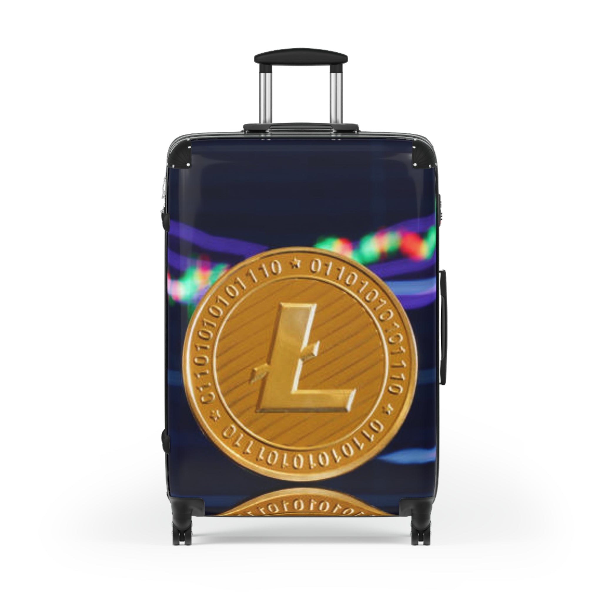 Litecoin Crypto Coin Suitcase | Luggage with Cryptocurrency Design