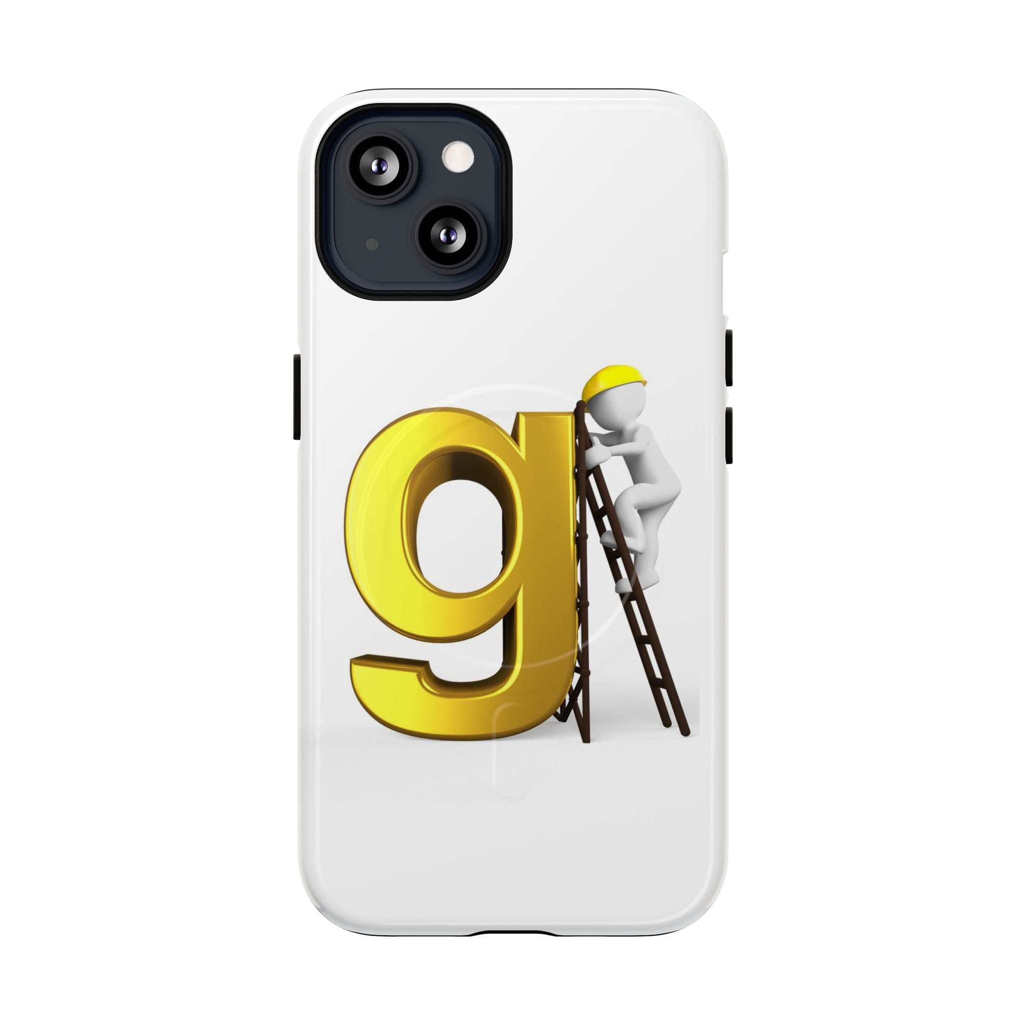 Coque de téléphone de construction Lettre G dorée | Coque magnétique robuste