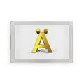 Gold 3D Letter Ä Acrylic Serving Tray | Monogram Initial Decor