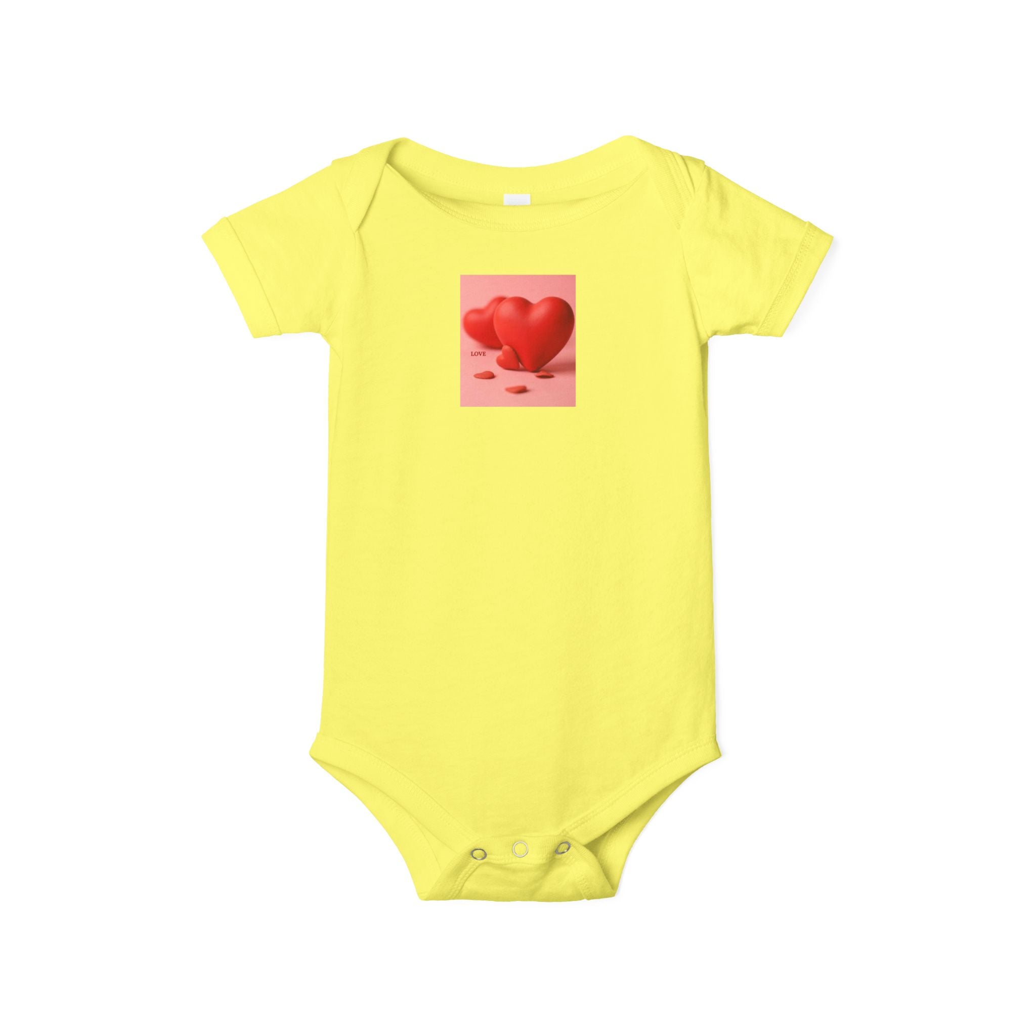 Body bébé illustration cœur rouge | Grenouillère bébé mignonne Saint-Valentin