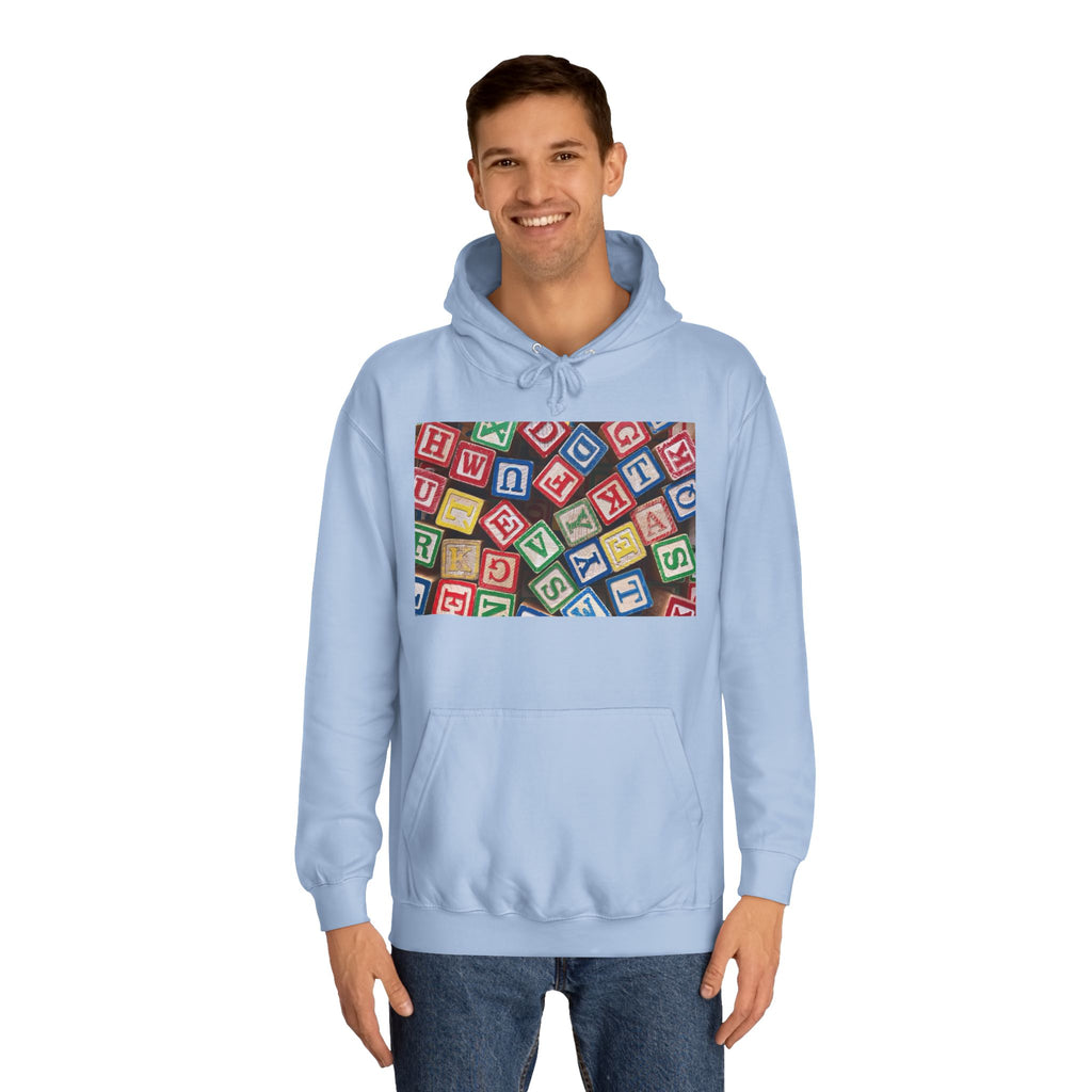 Colorful Alphabet Blocks Hoodie | Kids Letter Blocks Design