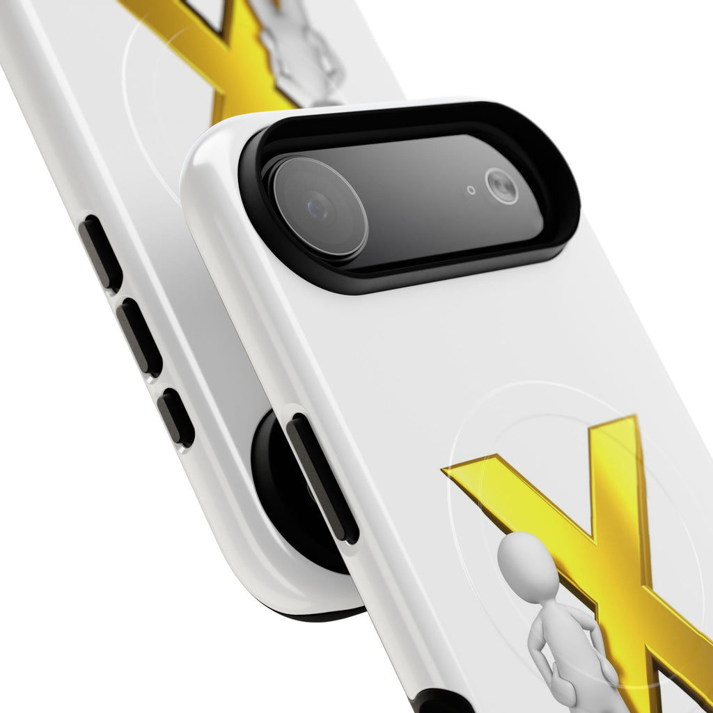 3D Figure with Gold X phone case | Magnetic Tough Case