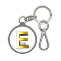 Gold Letter E Monogram Keyring Tag | Initial Keychain Accessory