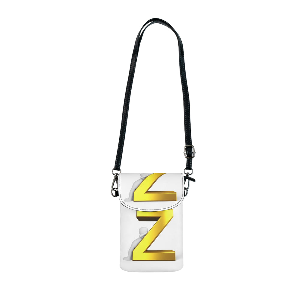 Gold 3D Letter Z Small Cell Phone Wallet | Crossbody Phone Pouch