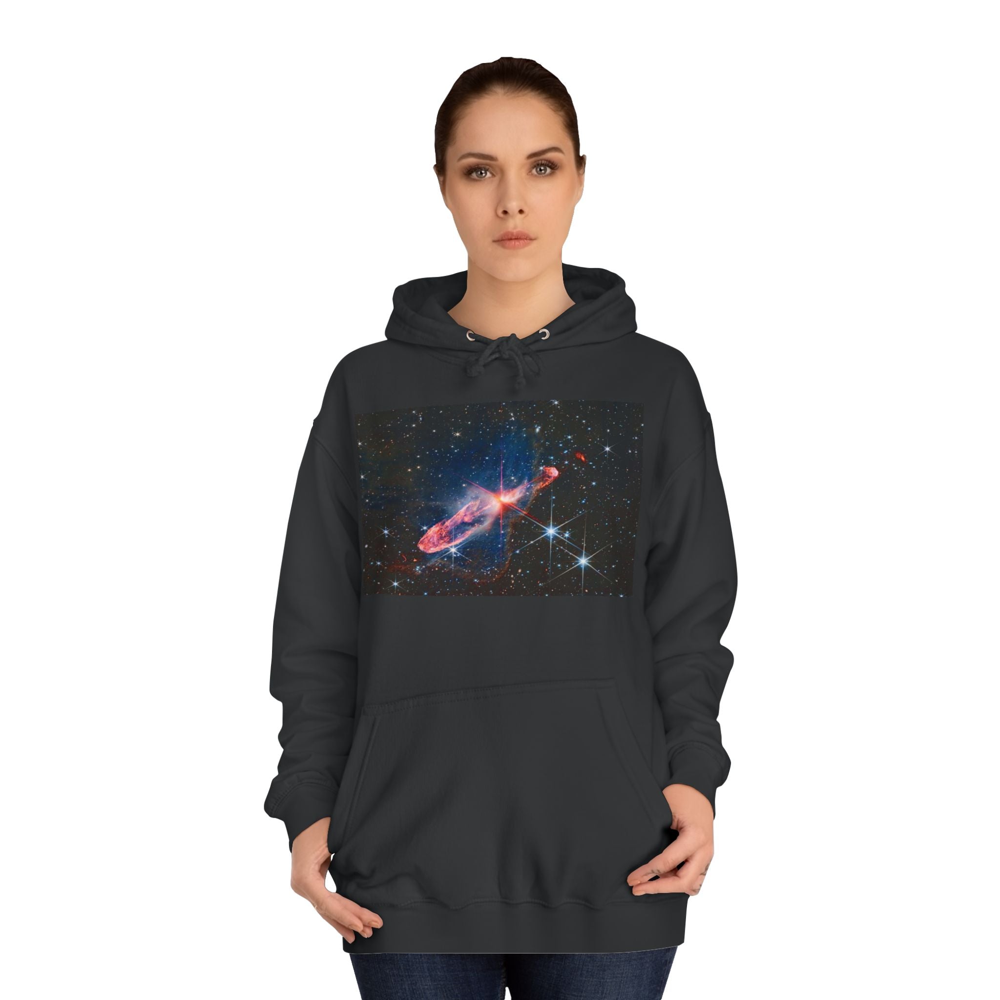 Nebula Space Photo Hoodie | Cosmic Galaxy Stars Astronautic Design