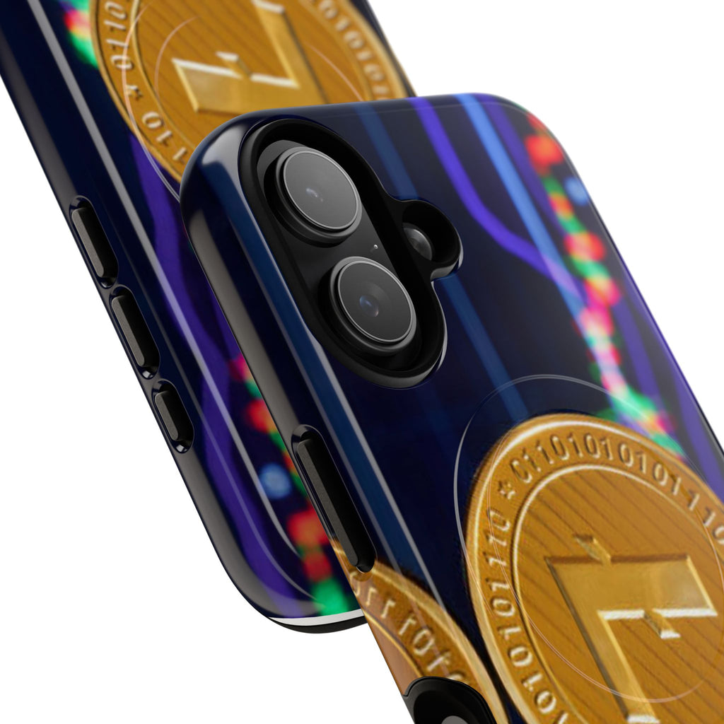 Litecoin Crypto Coin Phone Case | Tough Magnetic Case, Blockchain Design