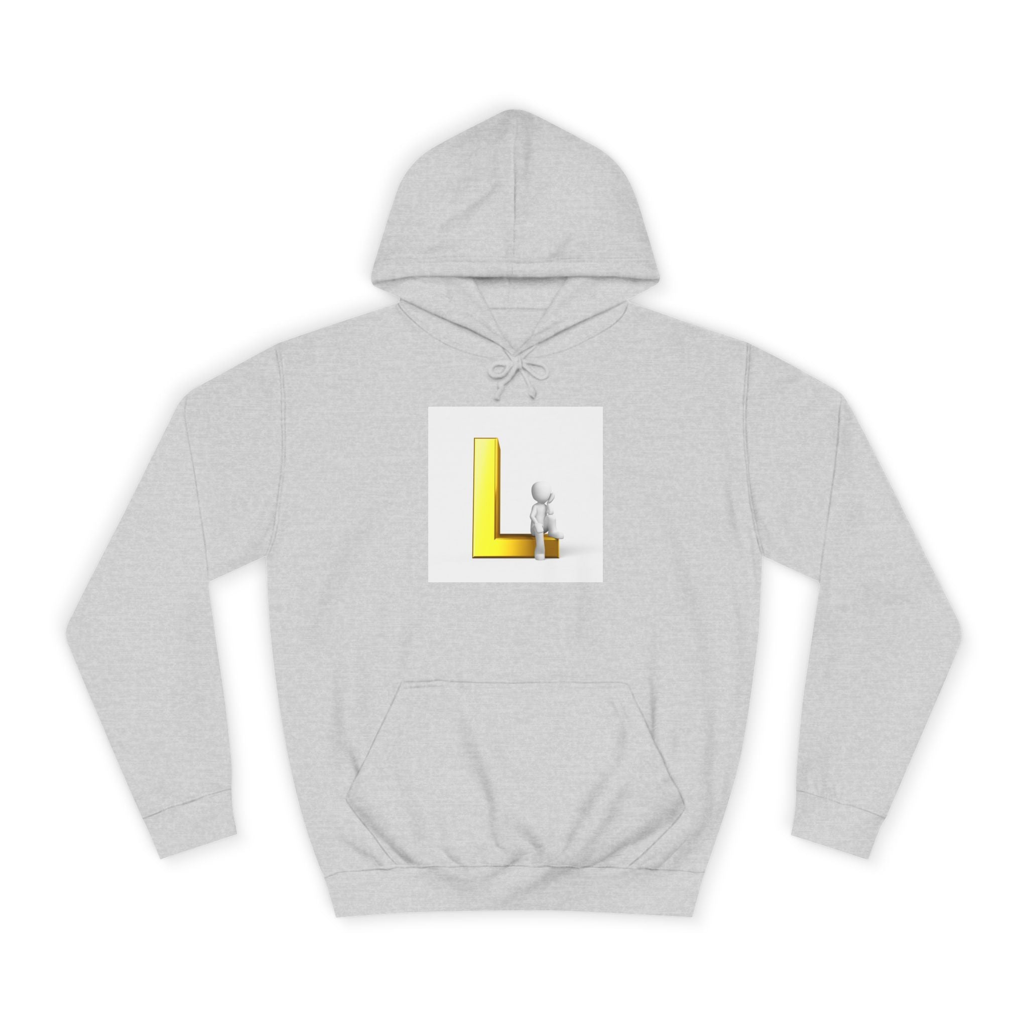 Sweat à capuche lettre L en 3D avec figurine | Sweat initial L