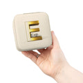 Monogram E Jewelry Travel Case | Compact Portable Trinket Organizer