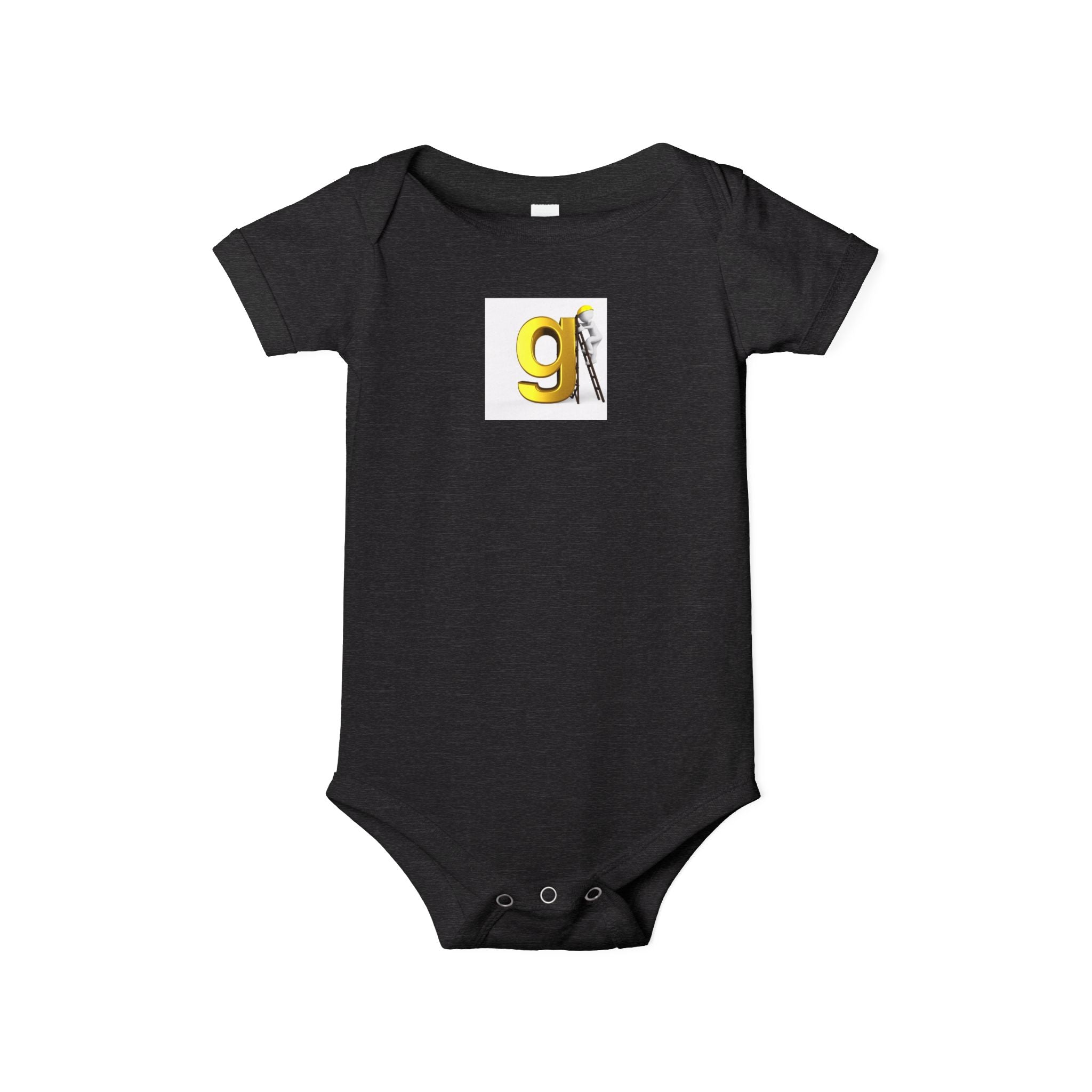Body pour bébé lettre G jaune avec motif travailleur | Body pour bébé, initiale de l'alphabet