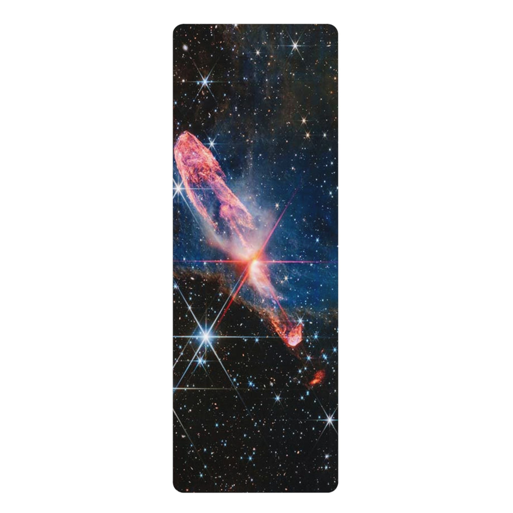 Cosmic Nebula Galaxy Rubber Yoga Mat | Space Stars Astronaut Theme