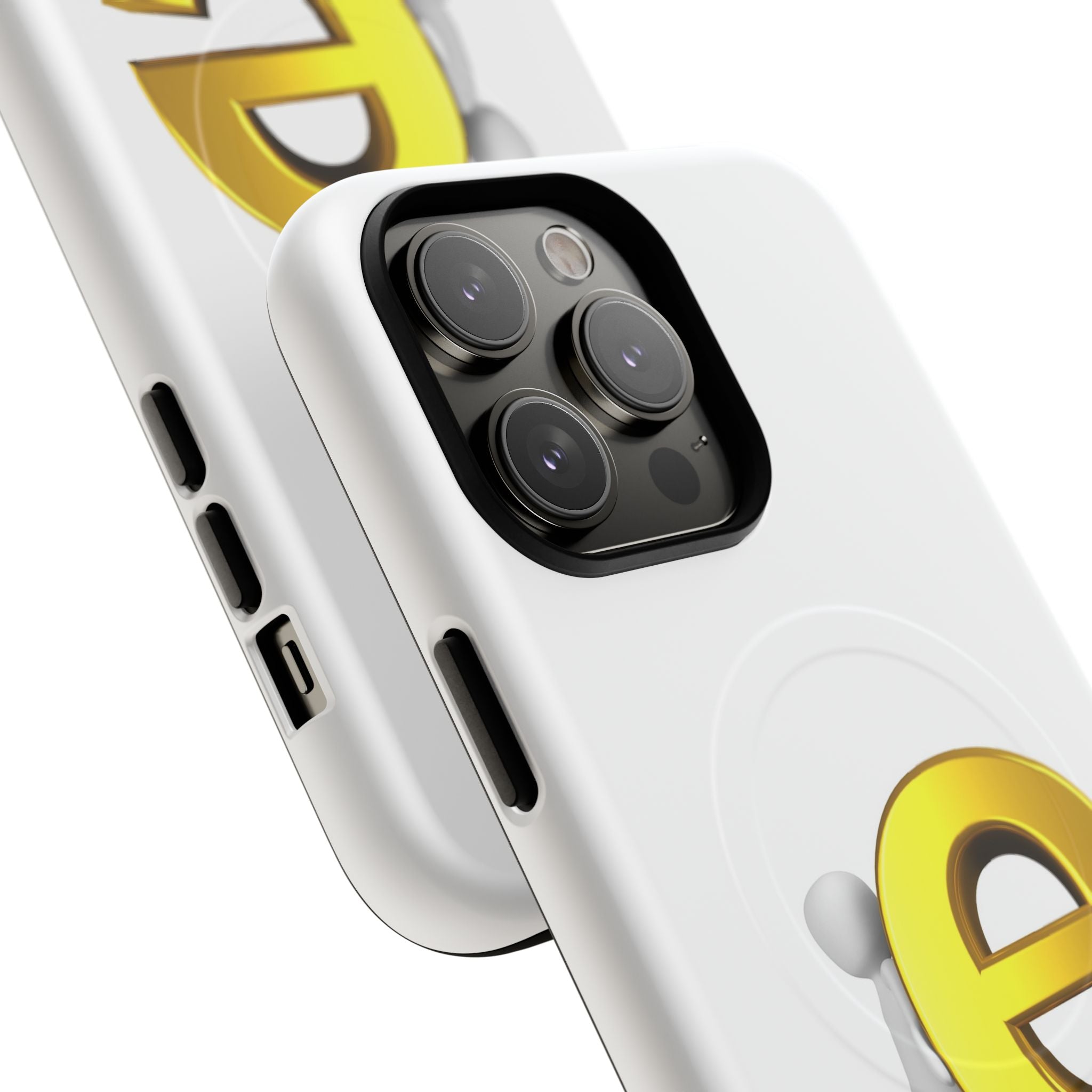 3D Gold Letter E Phone Case | Tough Magnetic Case