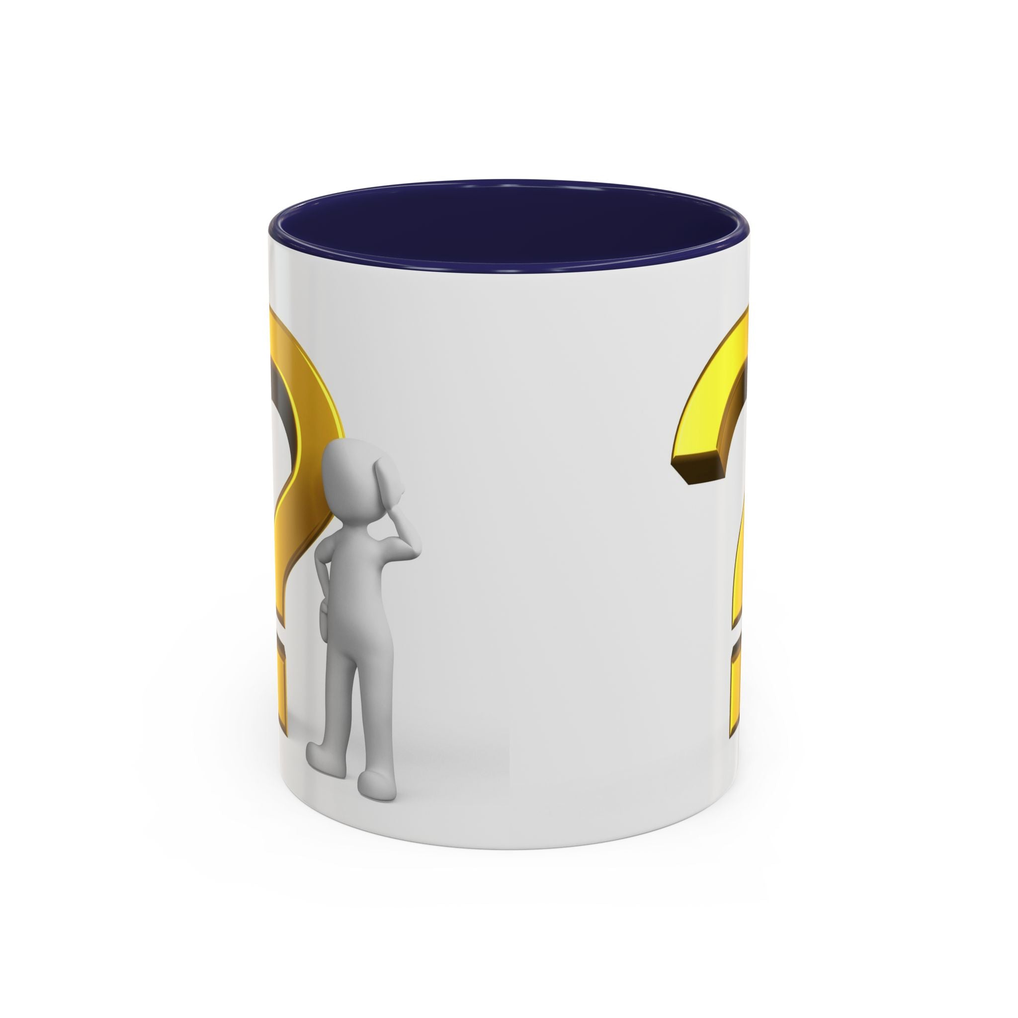 Tasse à café avec point d'interrogation | Tasse à anse colorée
