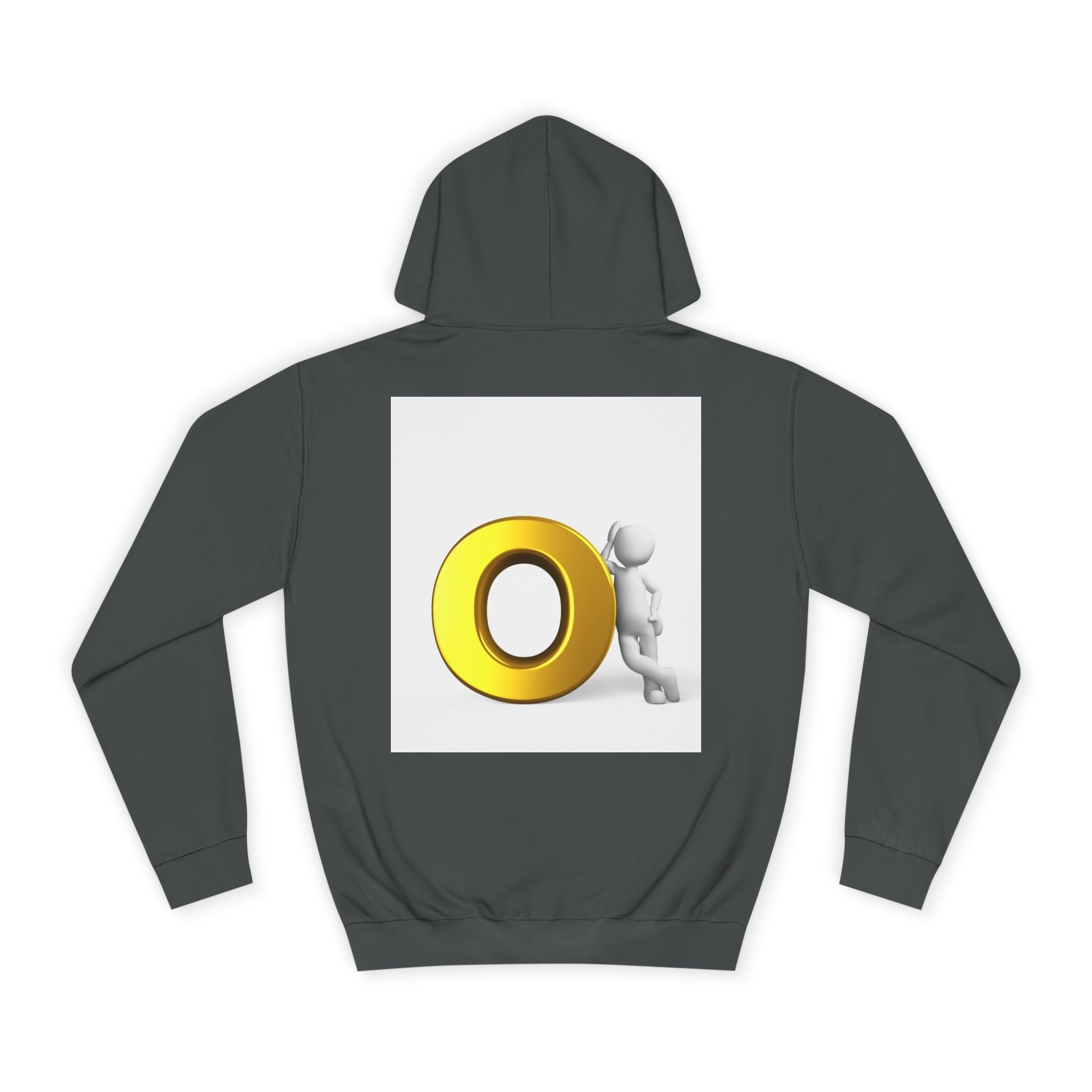Gold O Letter with 3D Figure Hoodie | Monogram O Sweatshirt