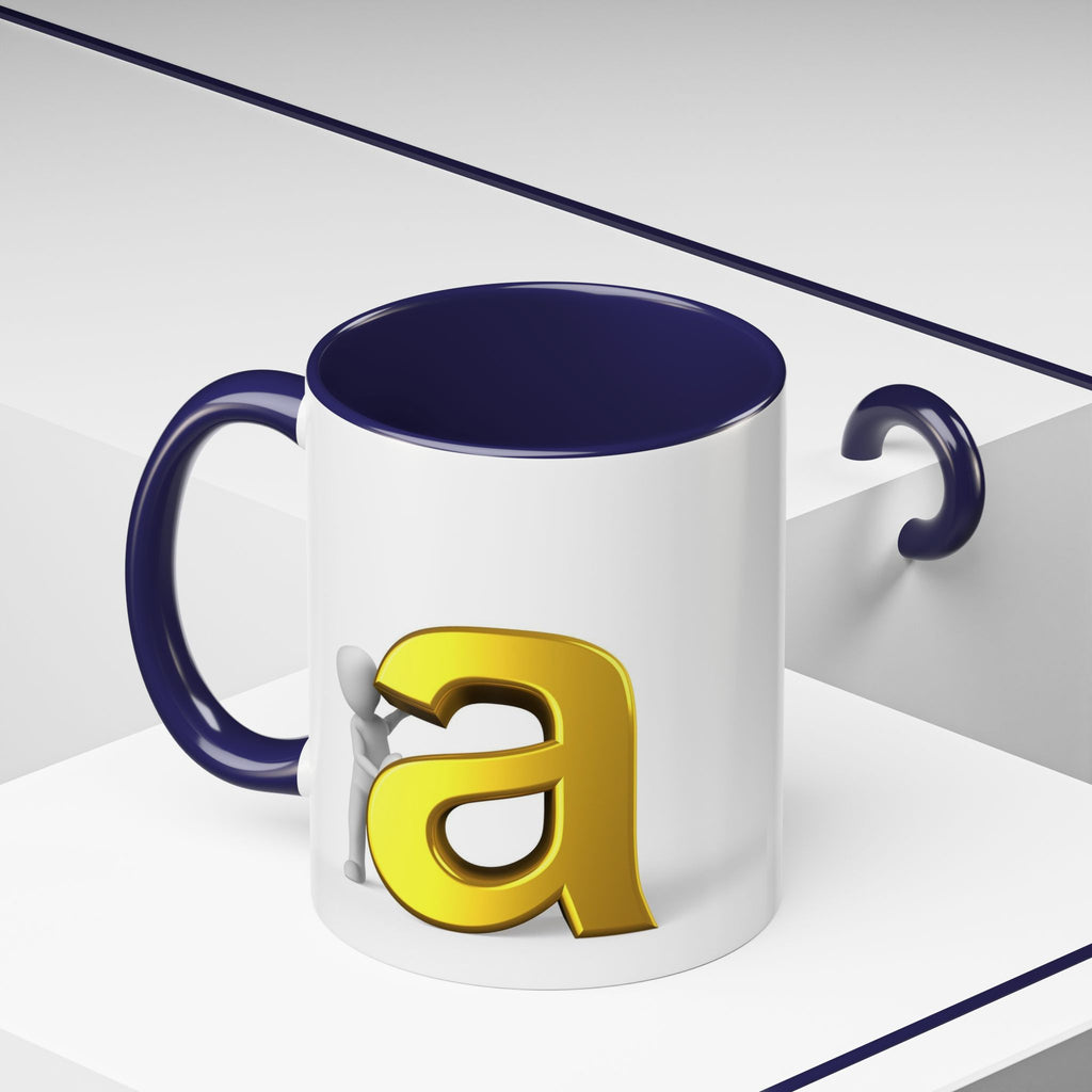 Gold Letter A Monogram Mug | Accent Coffee Mug 11oz 15oz