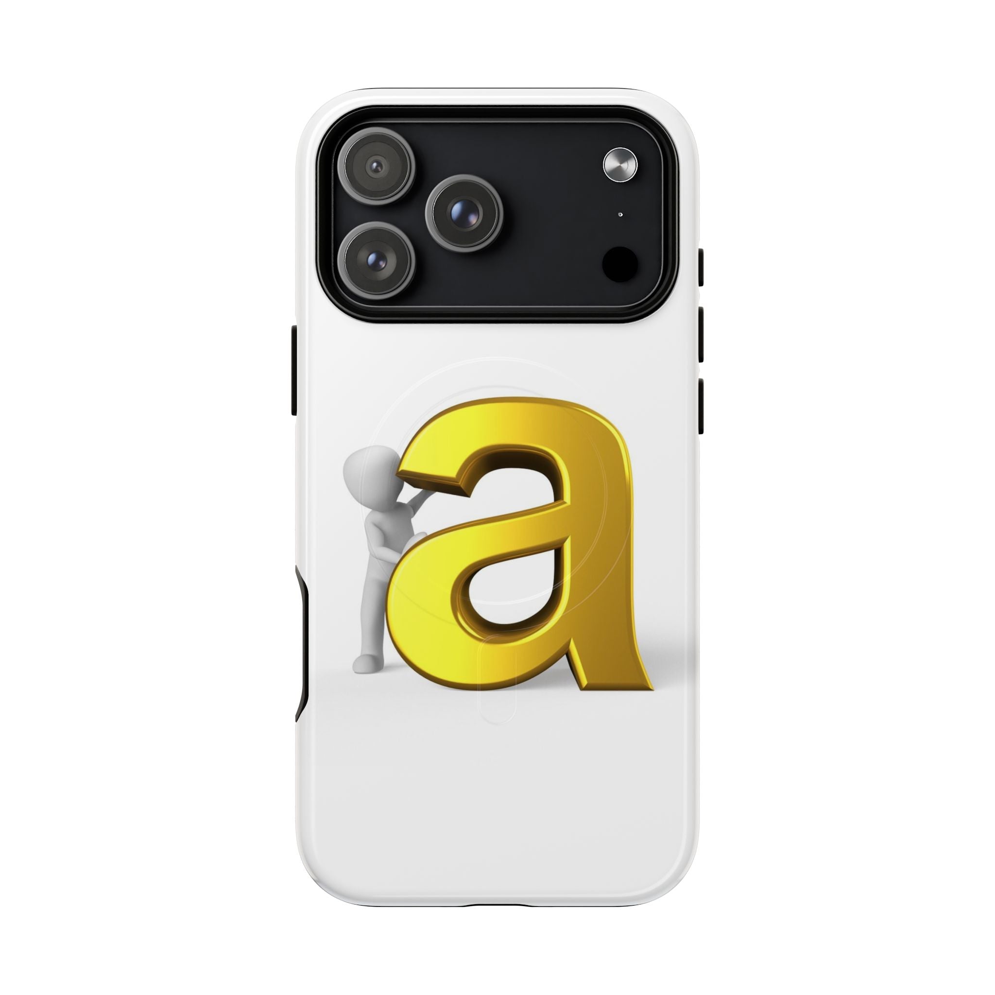 3D Gold Letter A Phone Case | Tough Magnetic Case