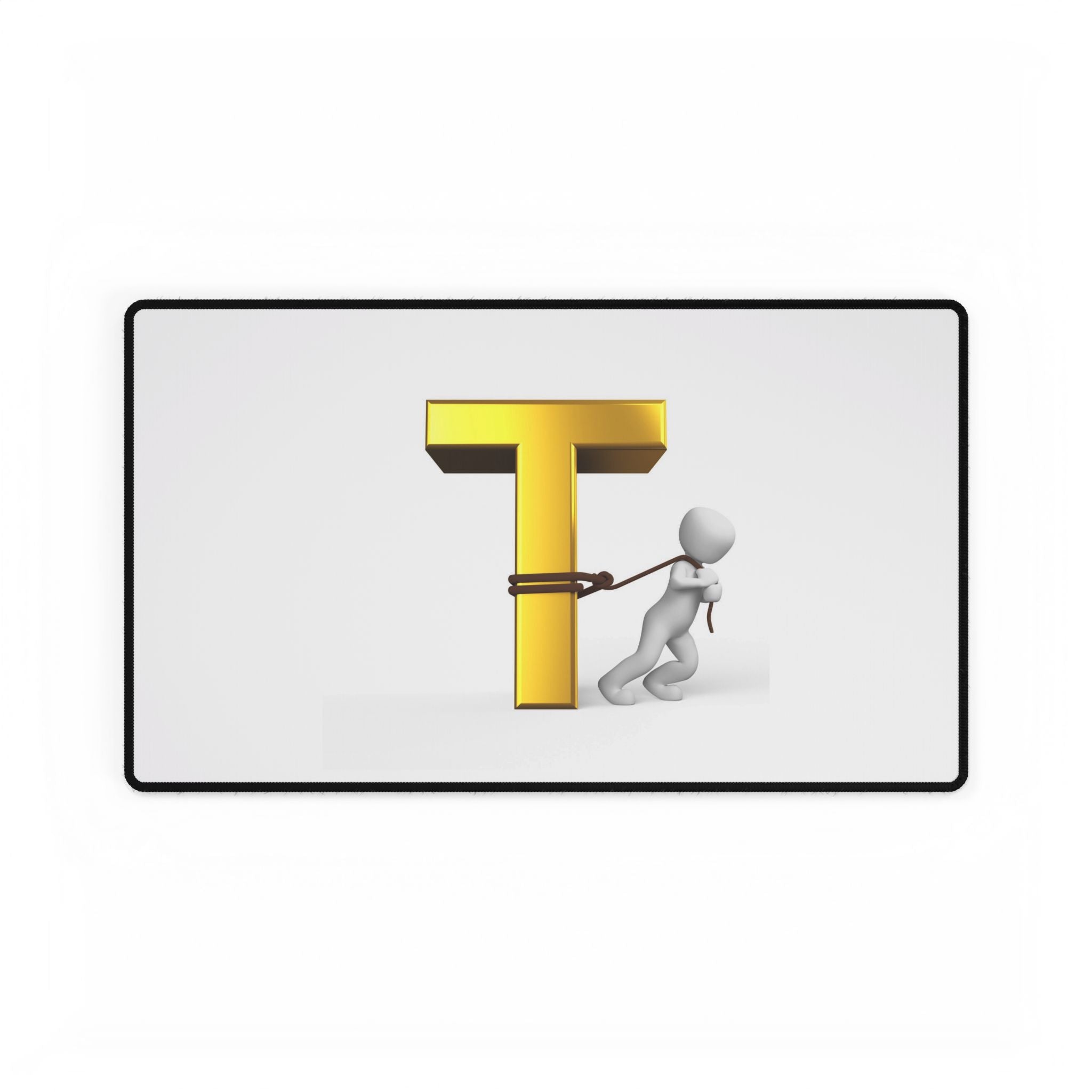 Tapis de bureau lettre T | Tapis de bureau initiale alphabet
