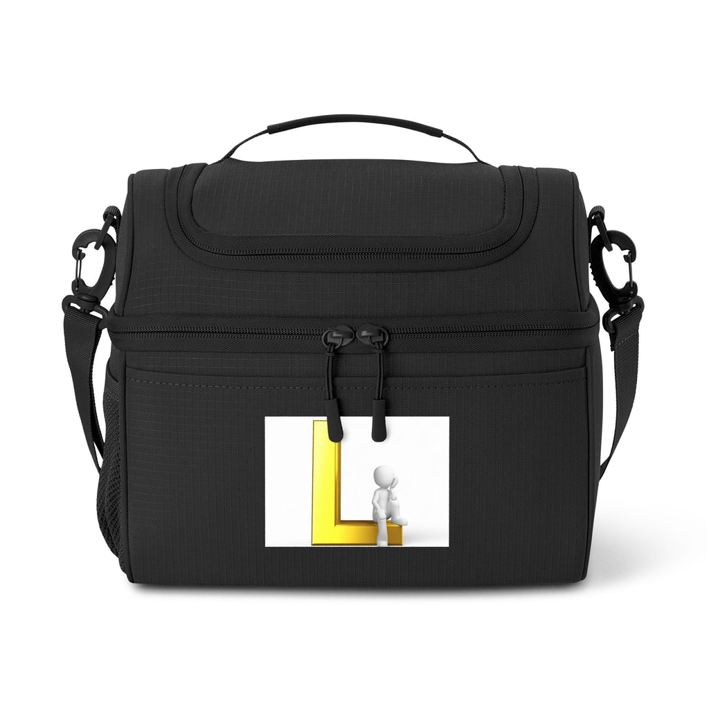 Yellow Letter L 3D Figure Cooler Bag | Initial L Lunch Tote