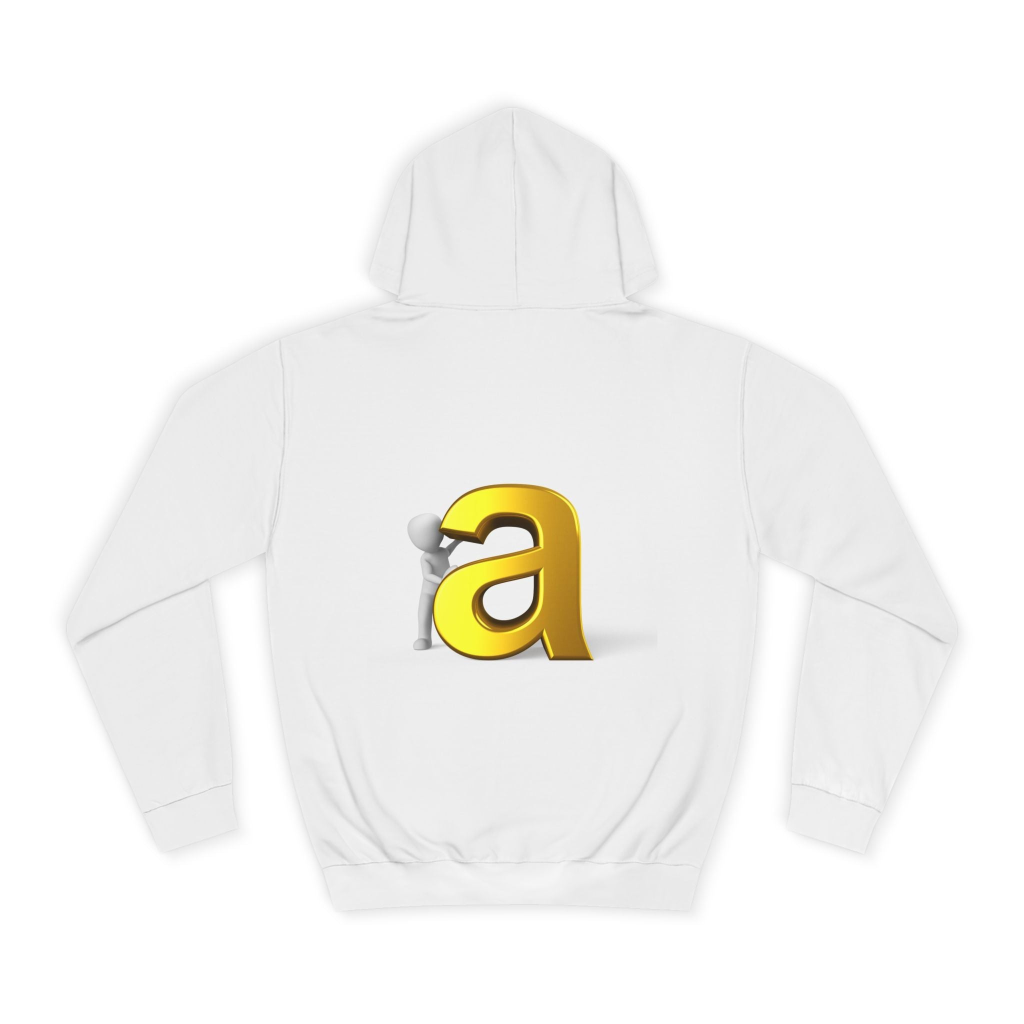 Gold 3D Letter A Hoodie | Monogram Initial Sweatshirt