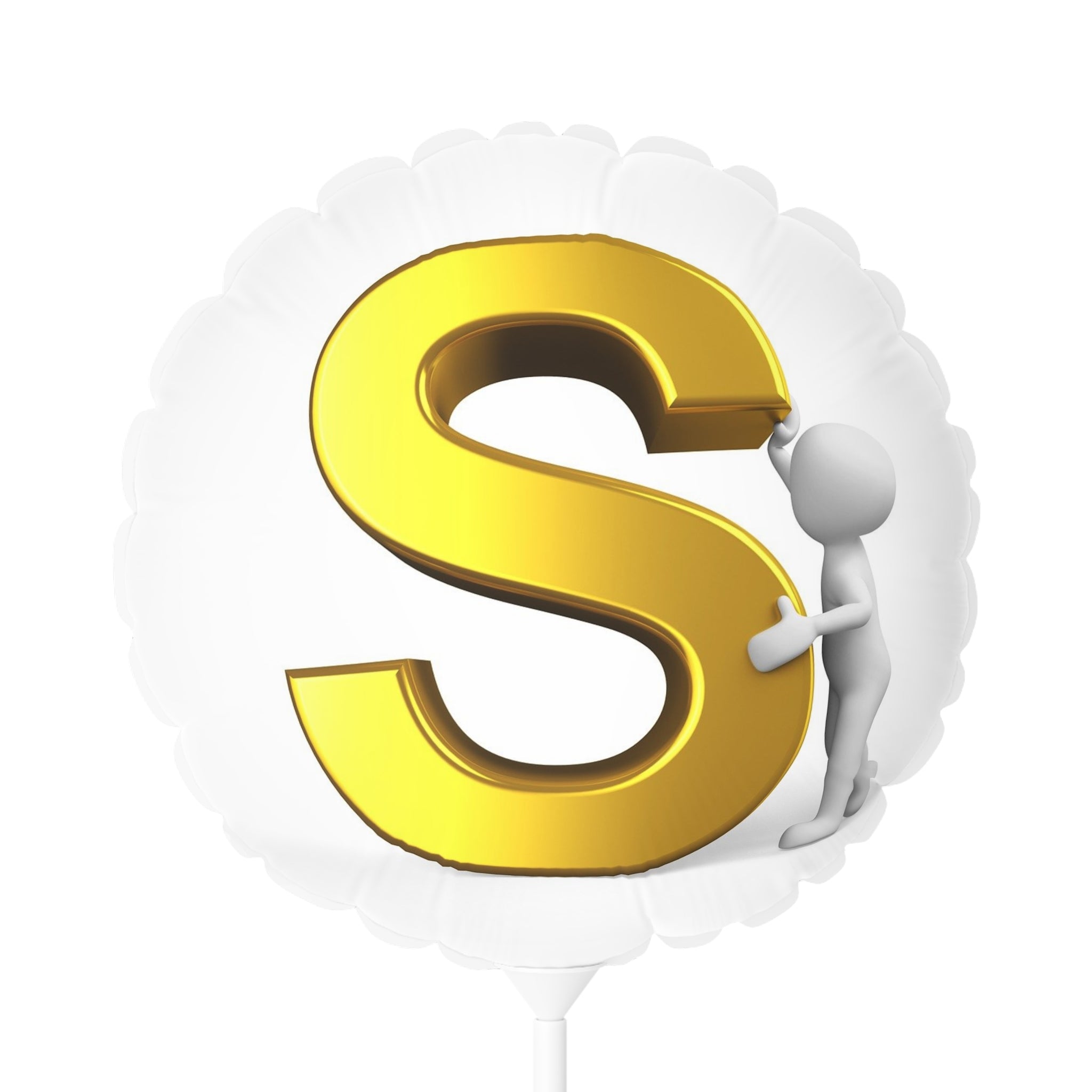 Gold Letter S Foil Balloon 11"