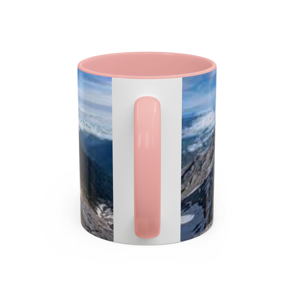 Mountain Summit Photo Accent Coffee Mug | Rocky Peak Panorama, 11oz or 15oz