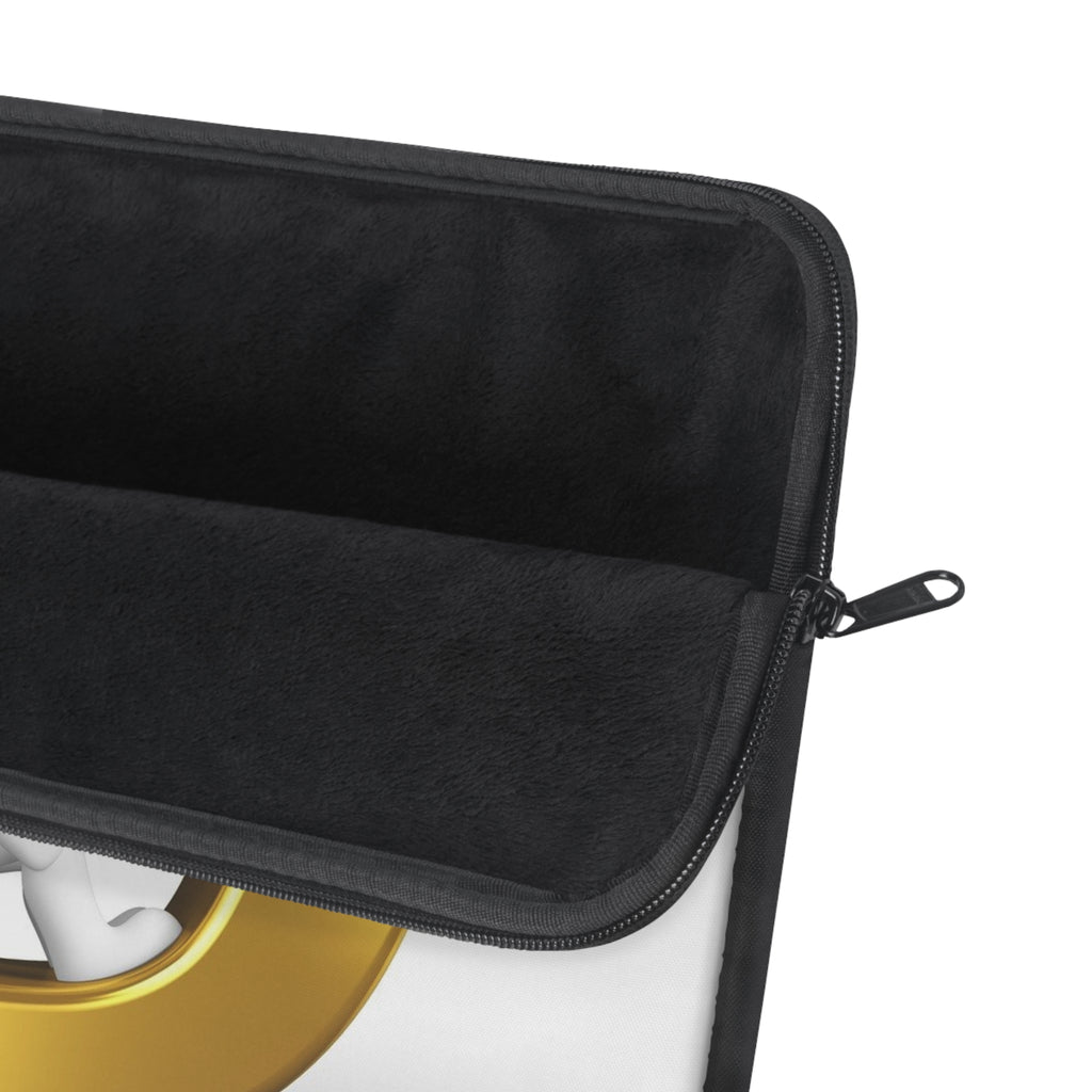 Gold Letter D with 3D Figure Laptop Sleeve | Monogram Initial